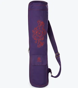 Gaiam Aubergine Embroidered Cargo Yoga Mat Bags