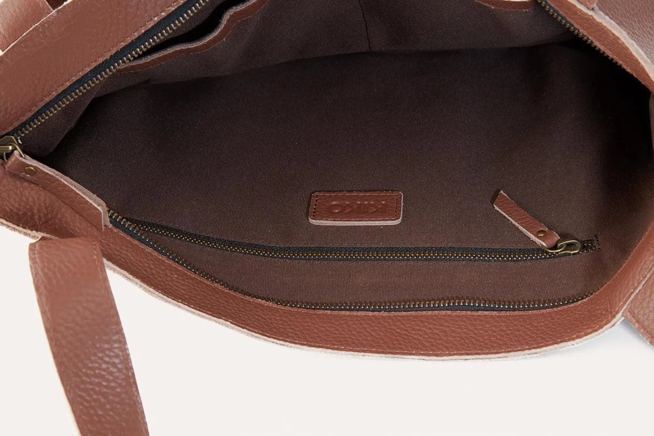 Genuine Leather Minimalist Tote
