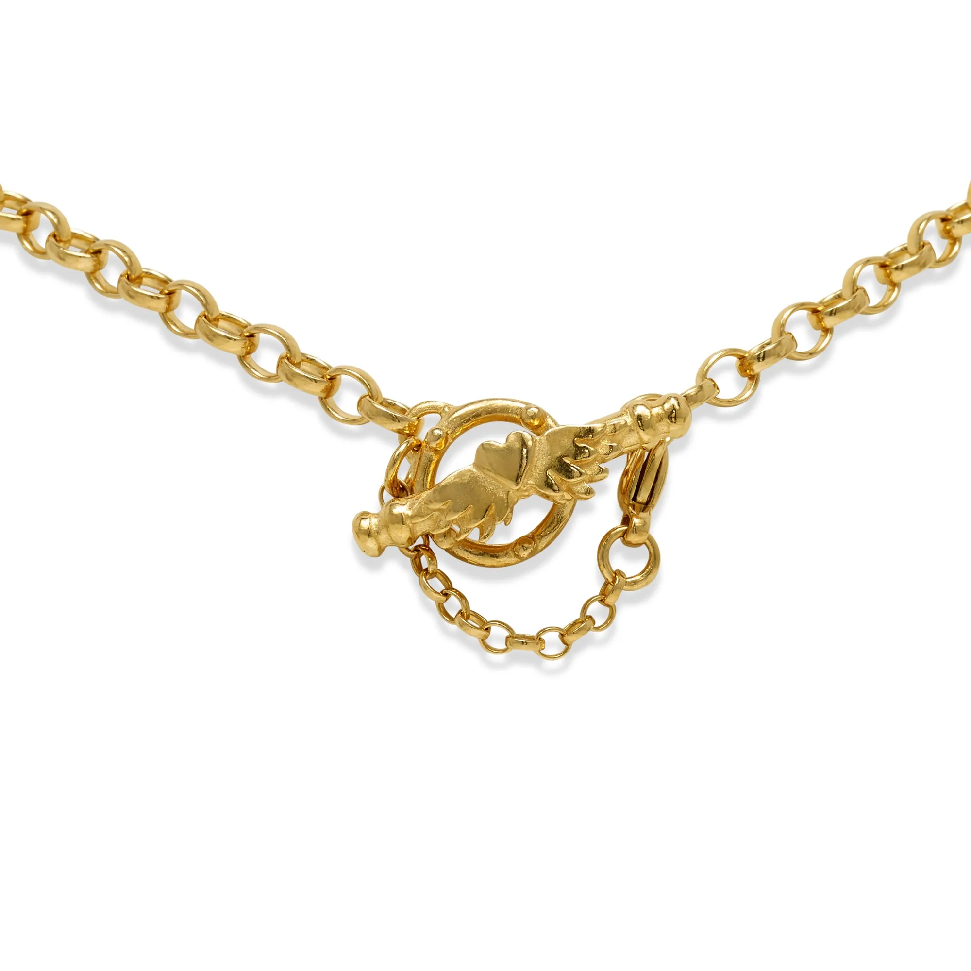 Gold Plated Medium Oval Belcher Chain Necklace
