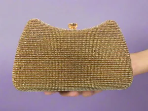 Golden Fancy Clutch for Ladies