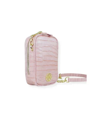Grace Crossbody in Pink Croc