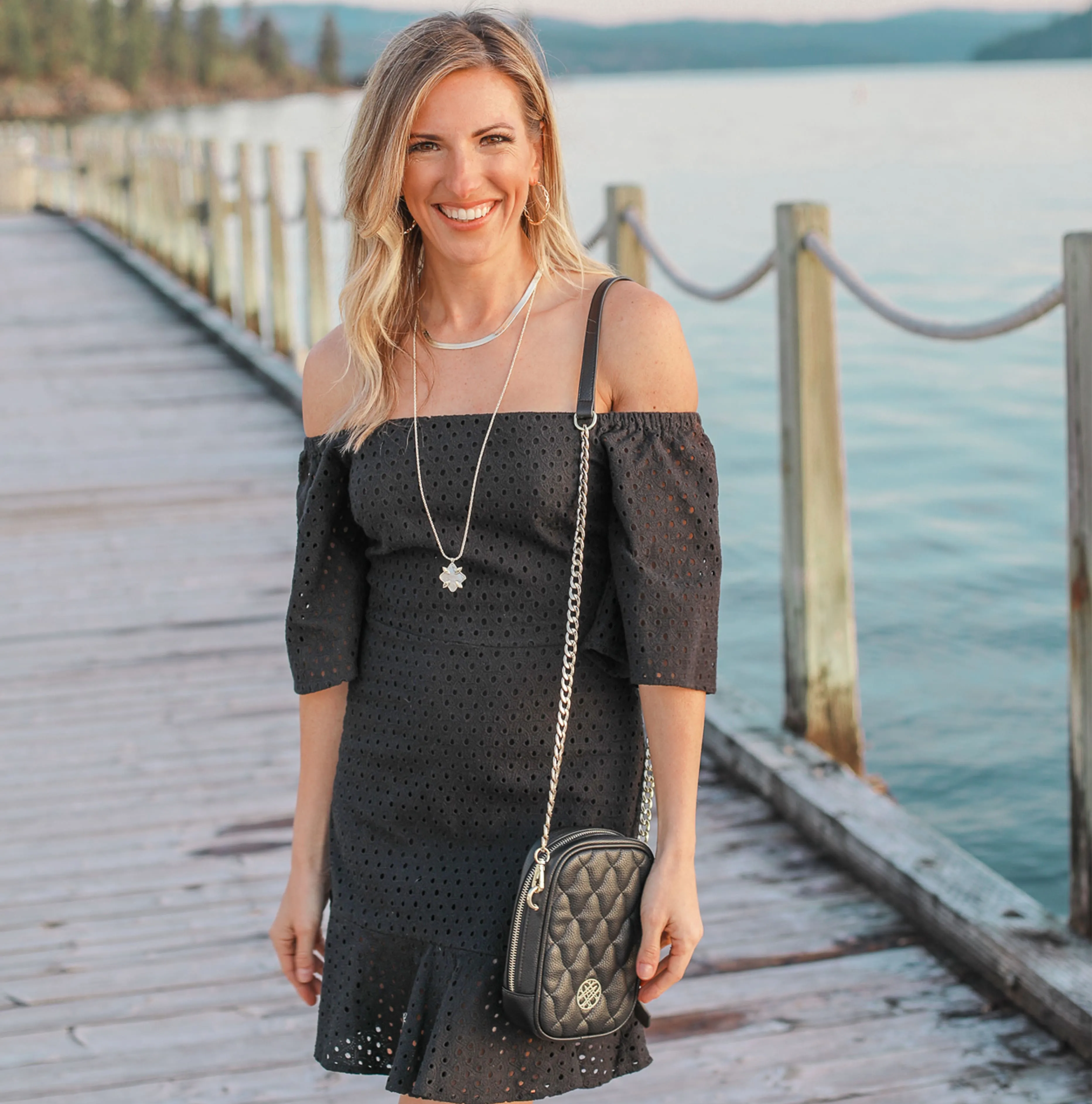 Grace Crossbody in Pink Croc
