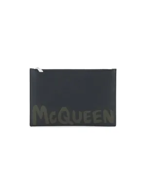 Graffiti Leather Clutch