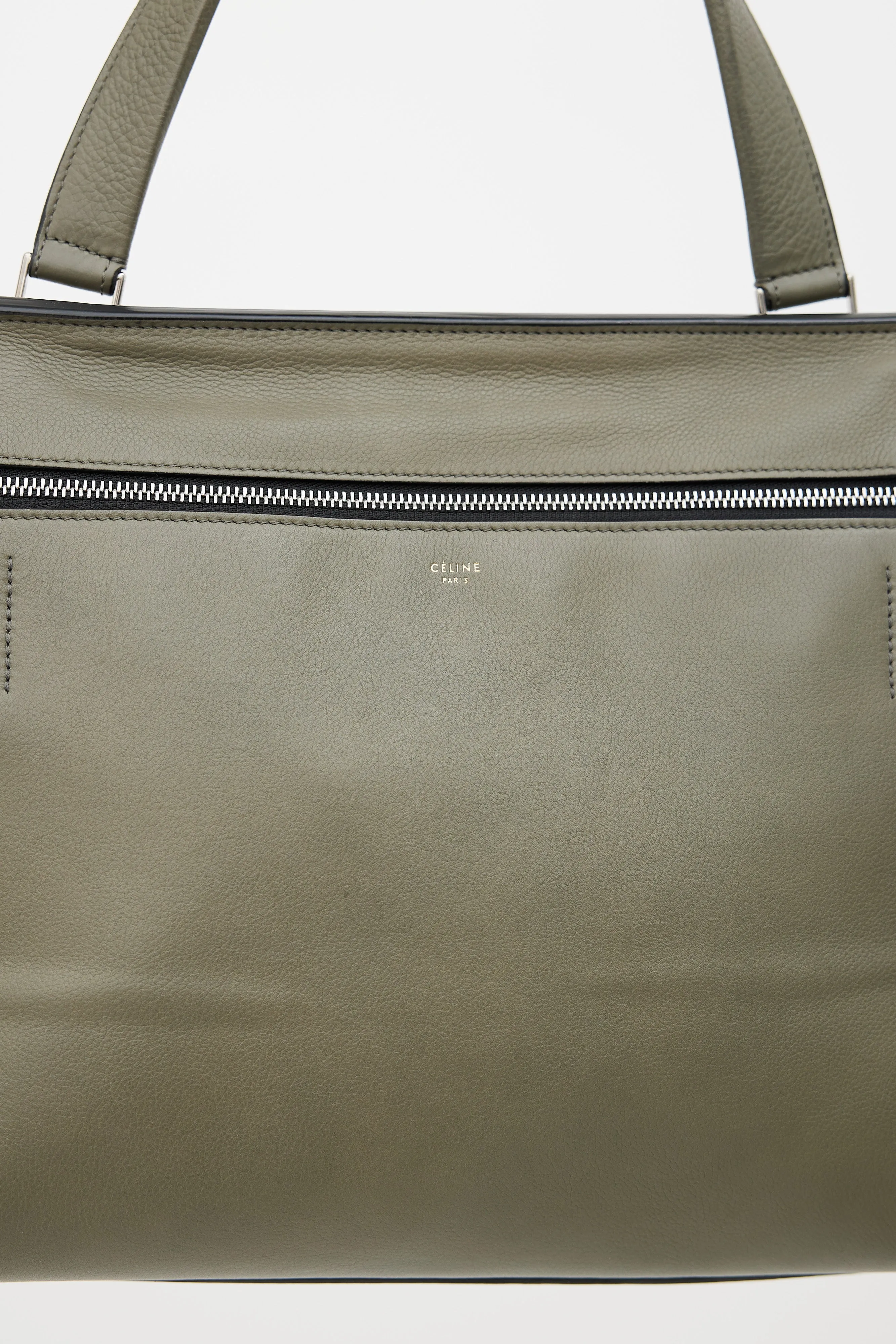 Green Leather Edge Bag