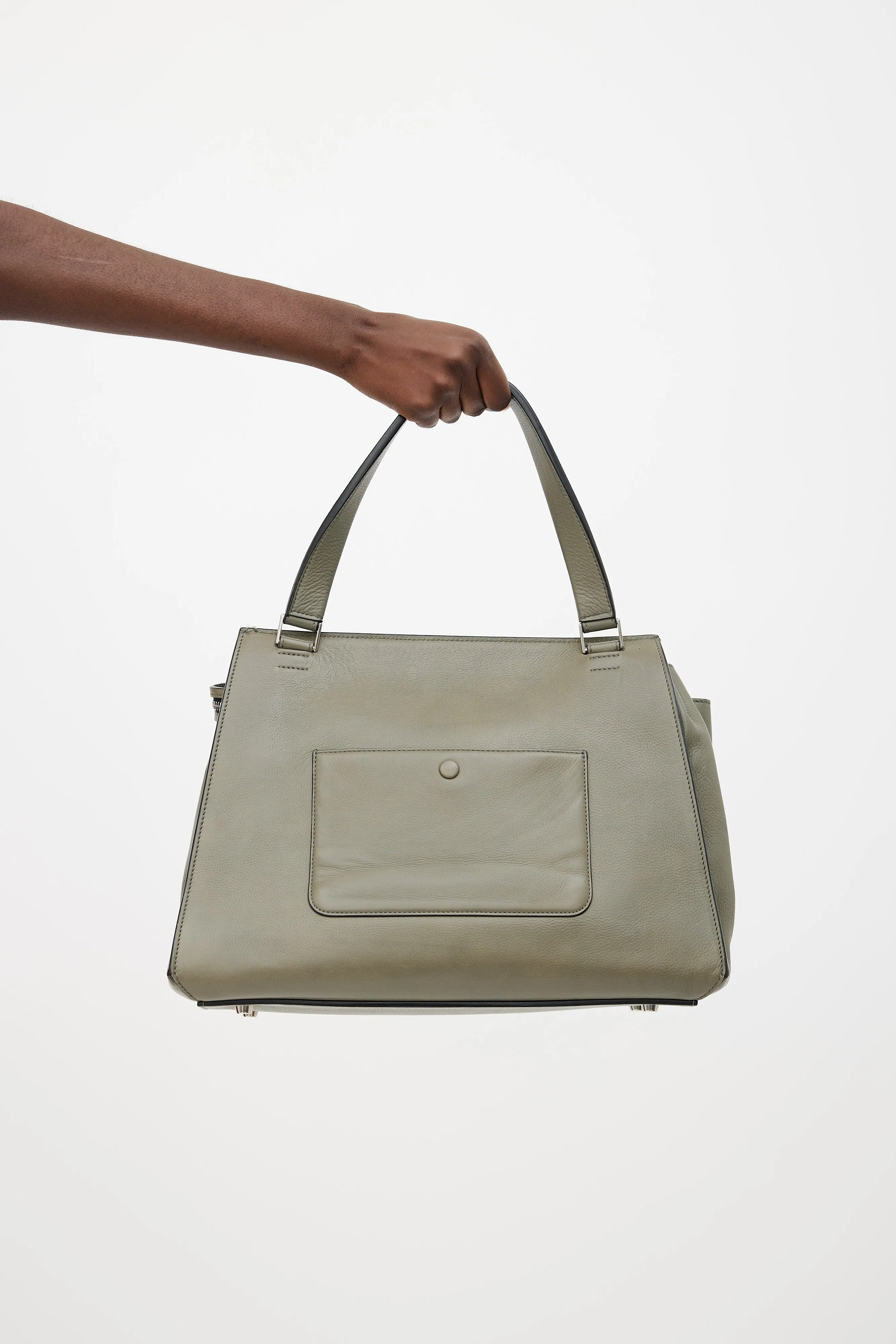 Green Leather Edge Bag