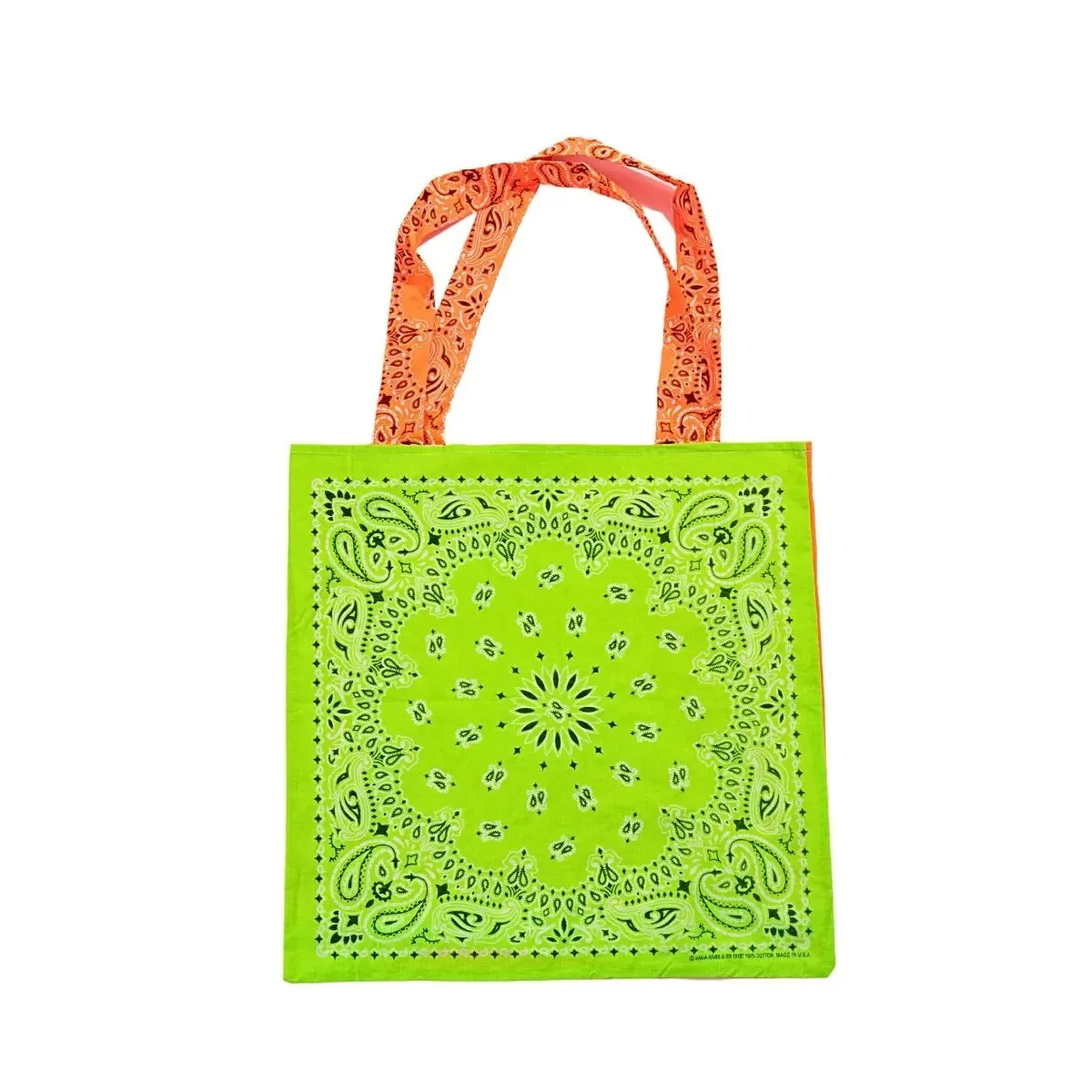 Green Neon Orange Tote