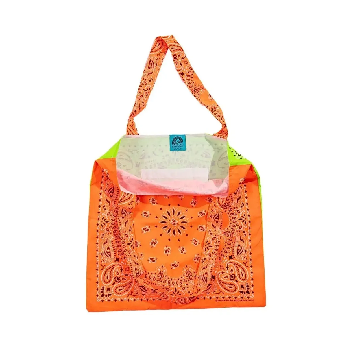 Green Neon Orange Tote