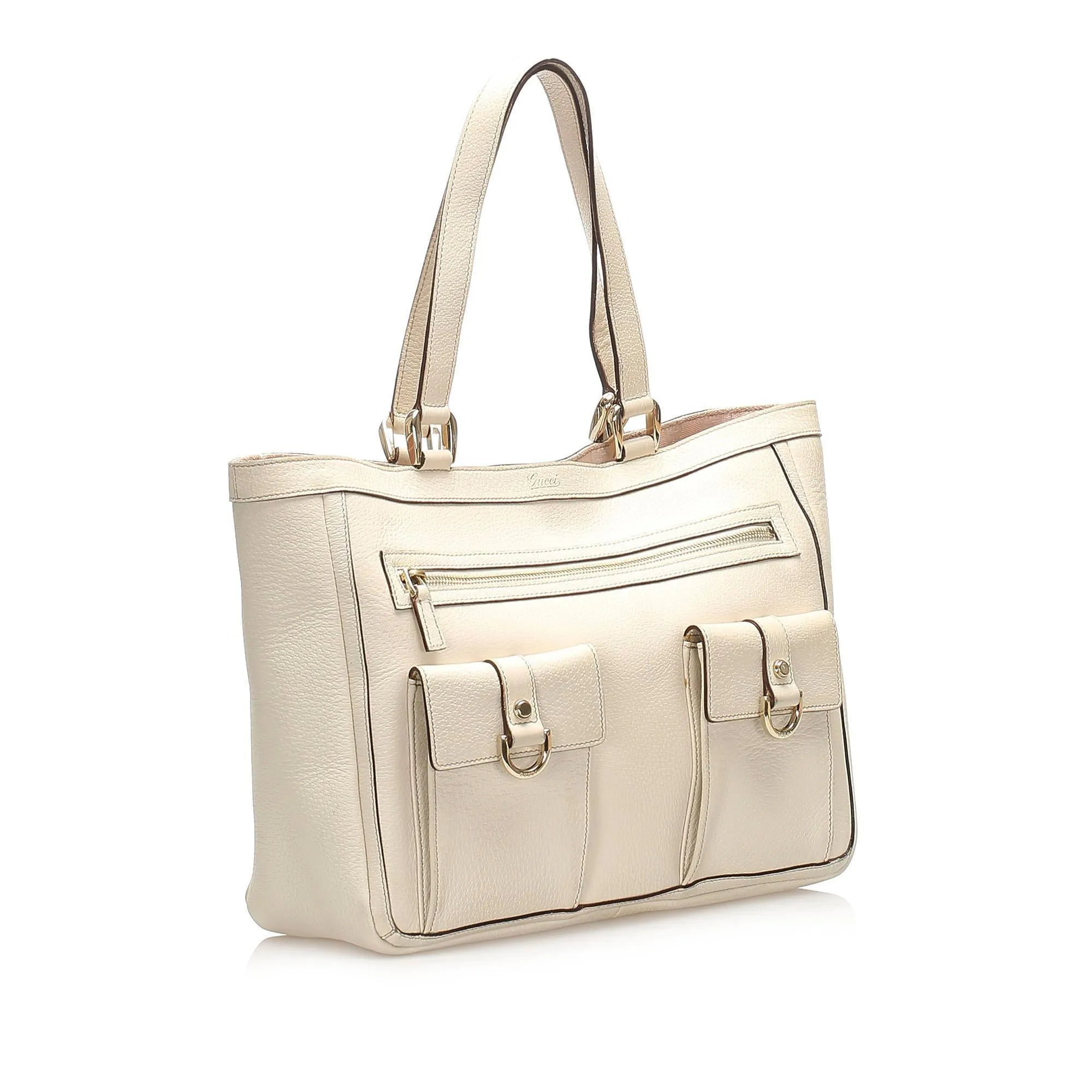 Gucci Abbey D-Ring Leather Tote Bag (SHG-12098)