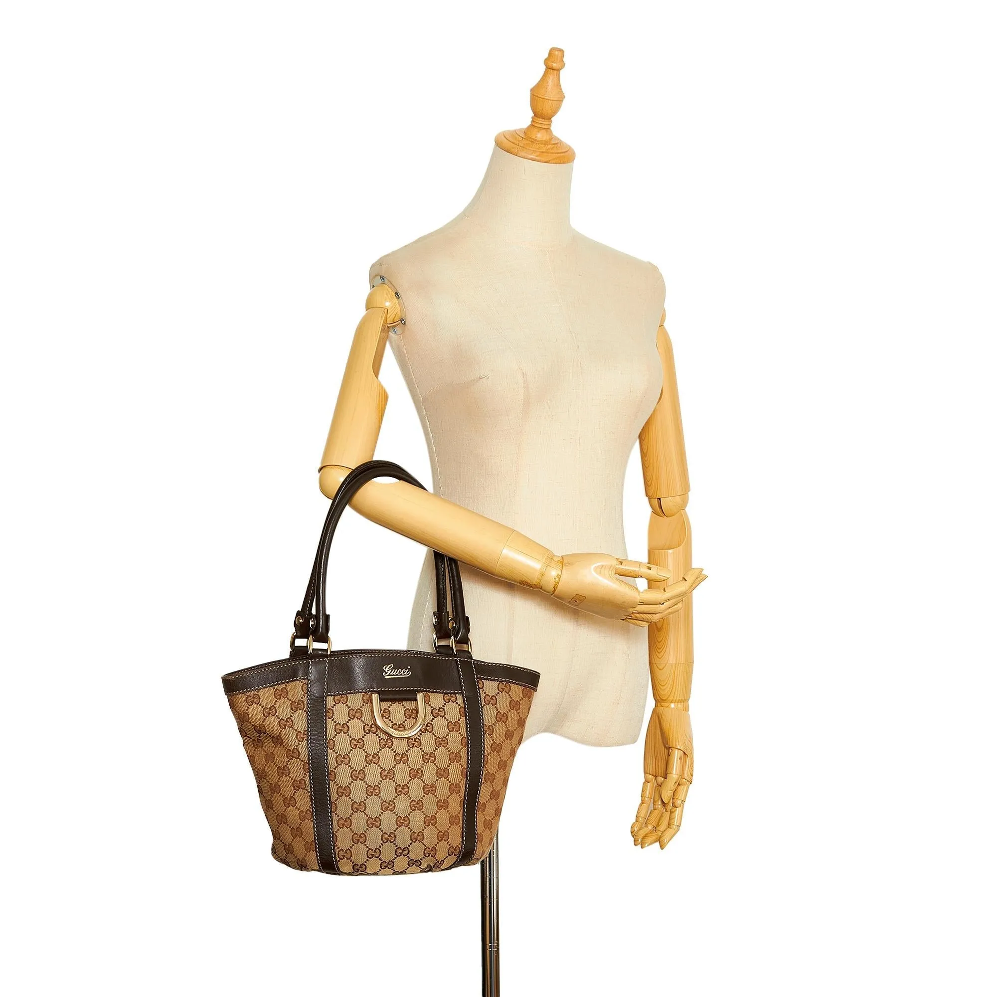 Gucci GG Canvas Abbey D-Ring Bucket Tote (SHG-URGinx)
