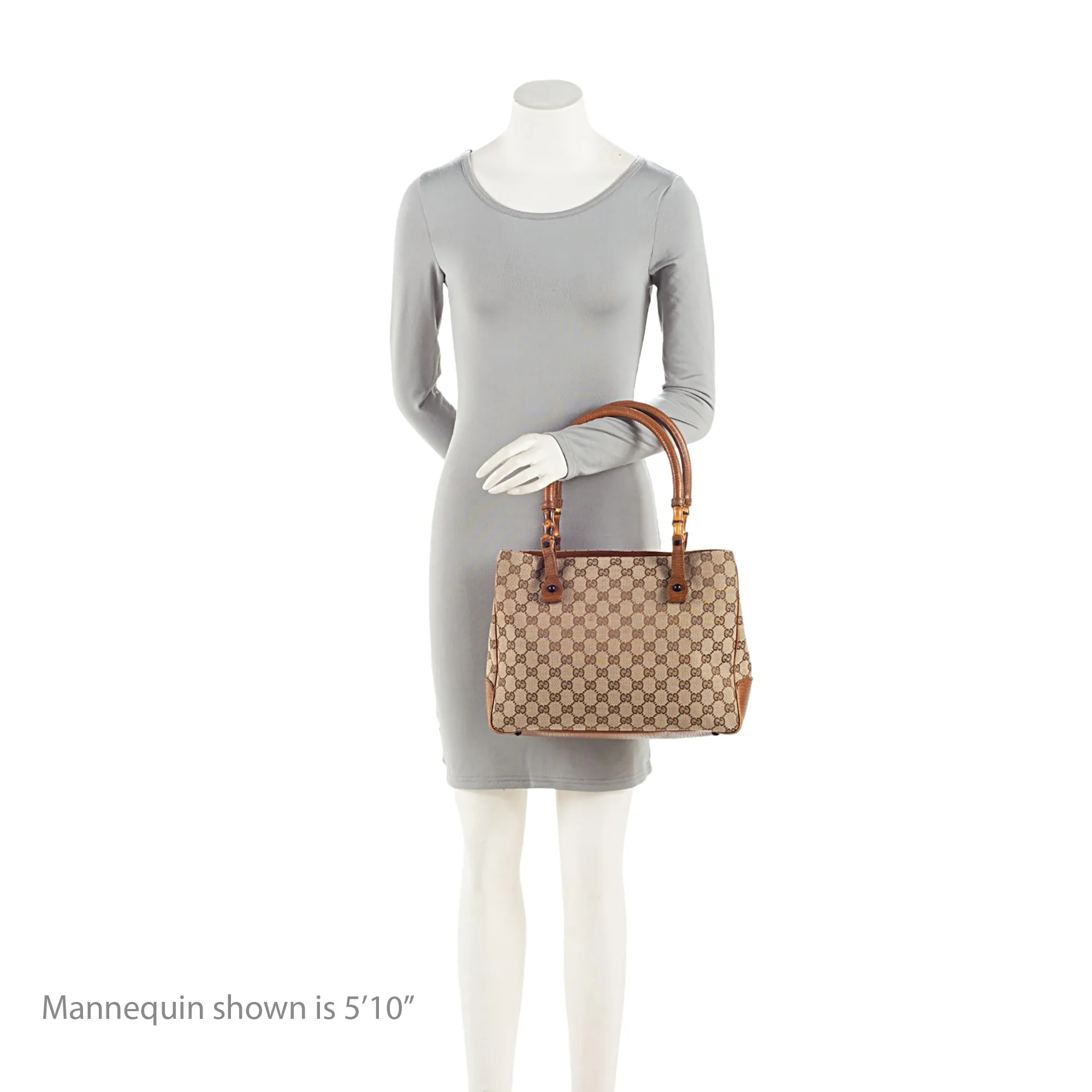 Gucci GG Canvas Bamboo Tote