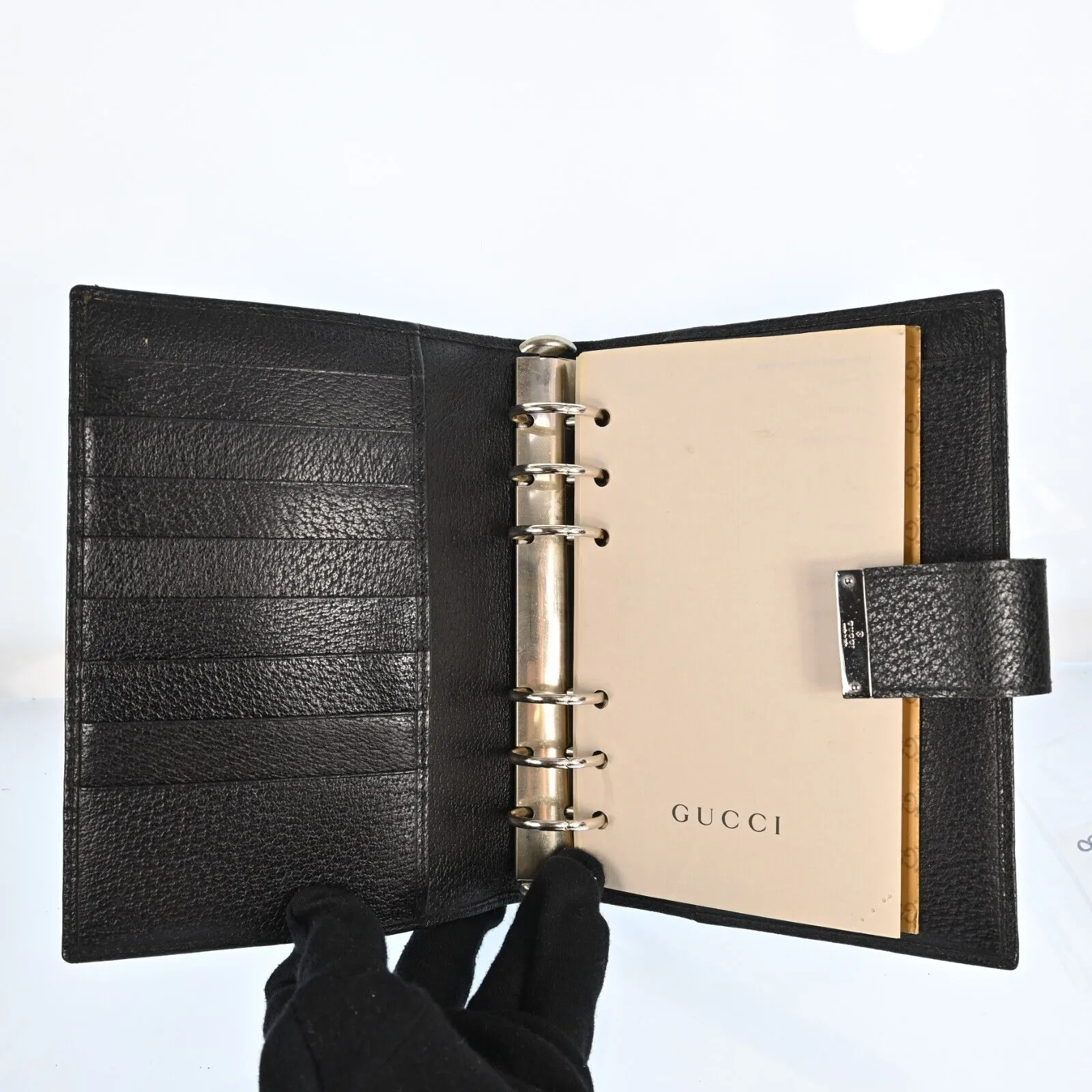 Gucci Gg Canvas Planner Cover Black