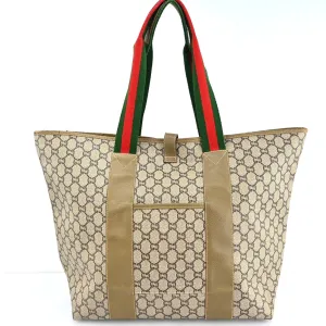 Gucci Plus Web Sherry Line Boston Bag
