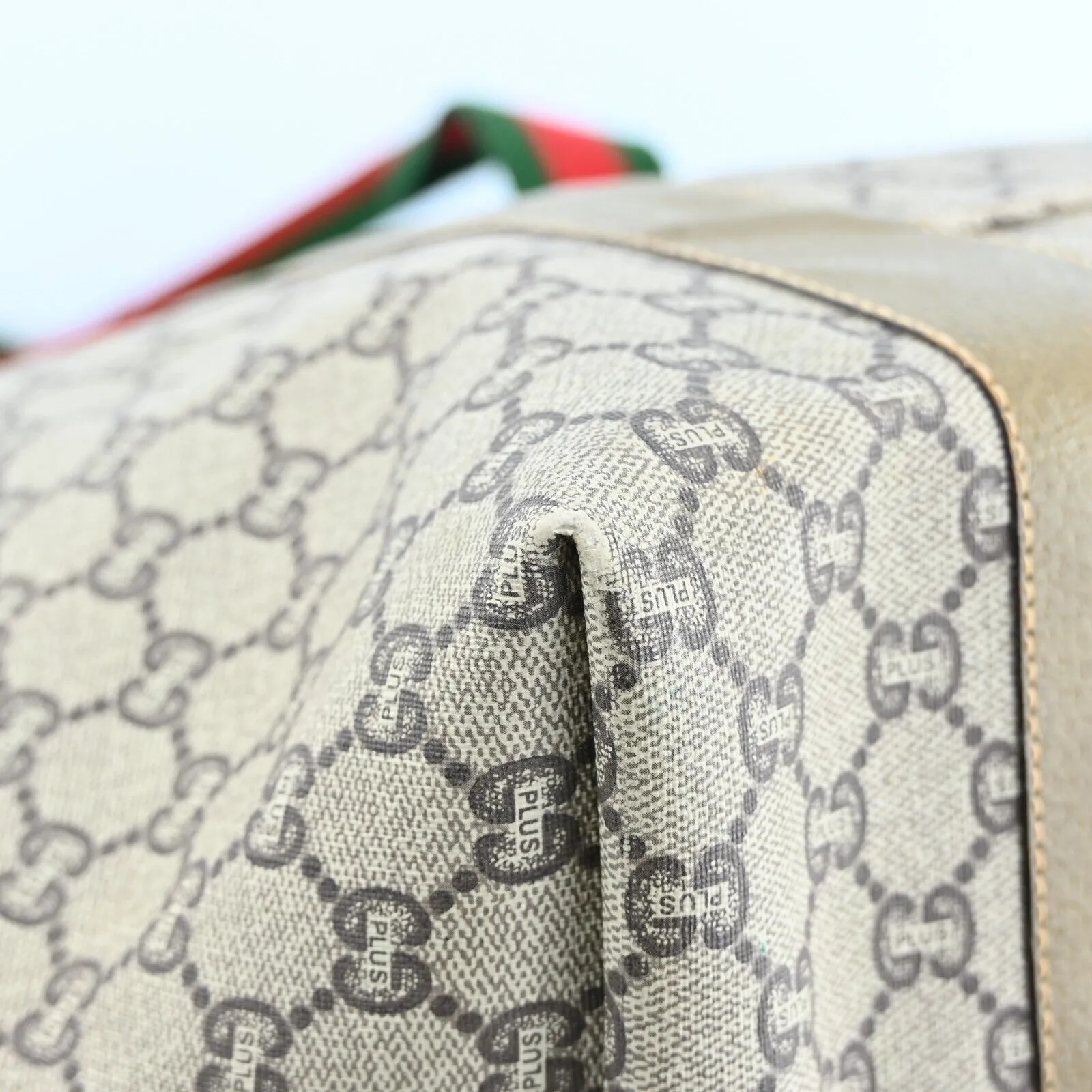 Gucci Plus Web Sherry Line Boston Bag