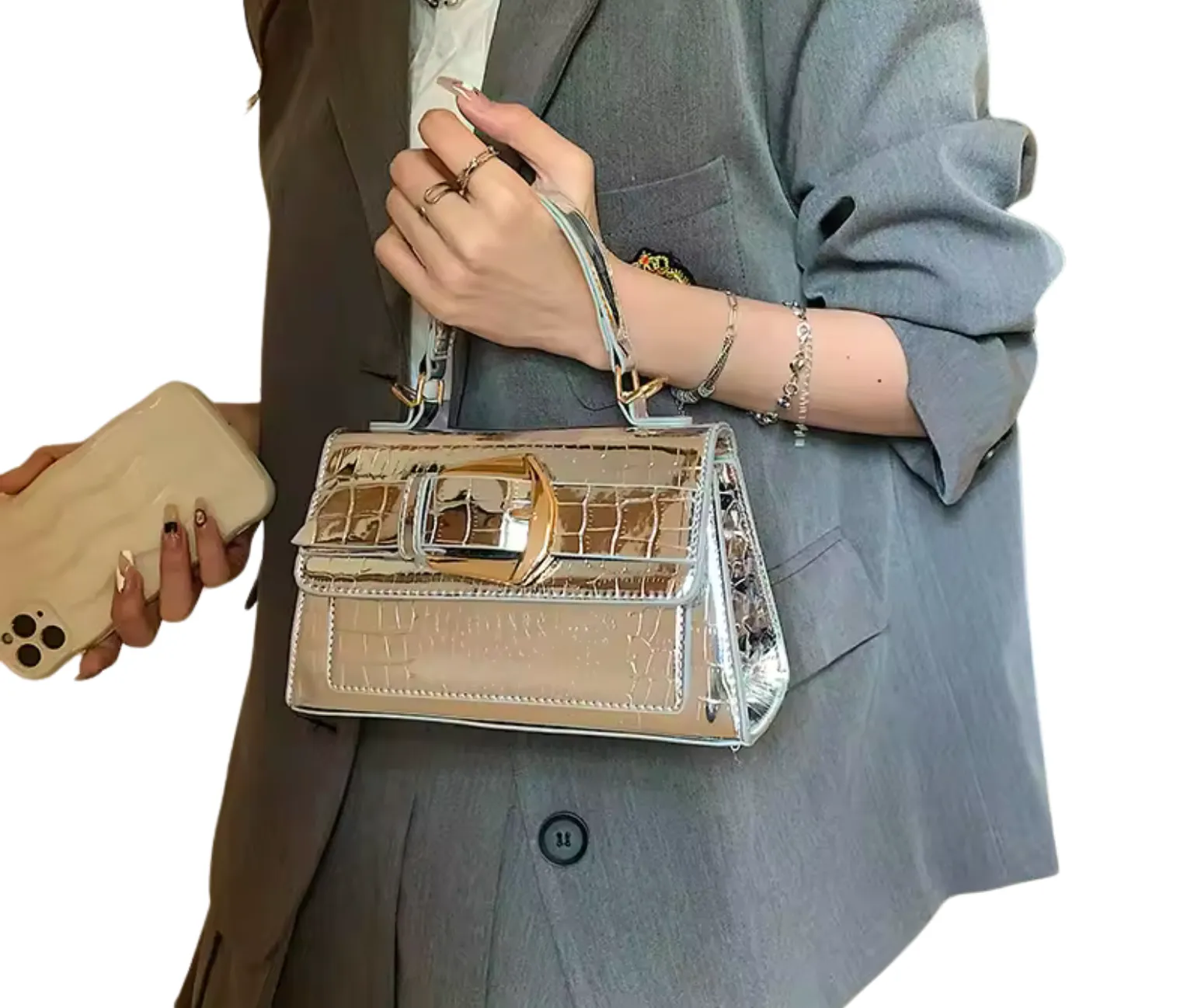 Handbags Shimmering Shoulder Bag