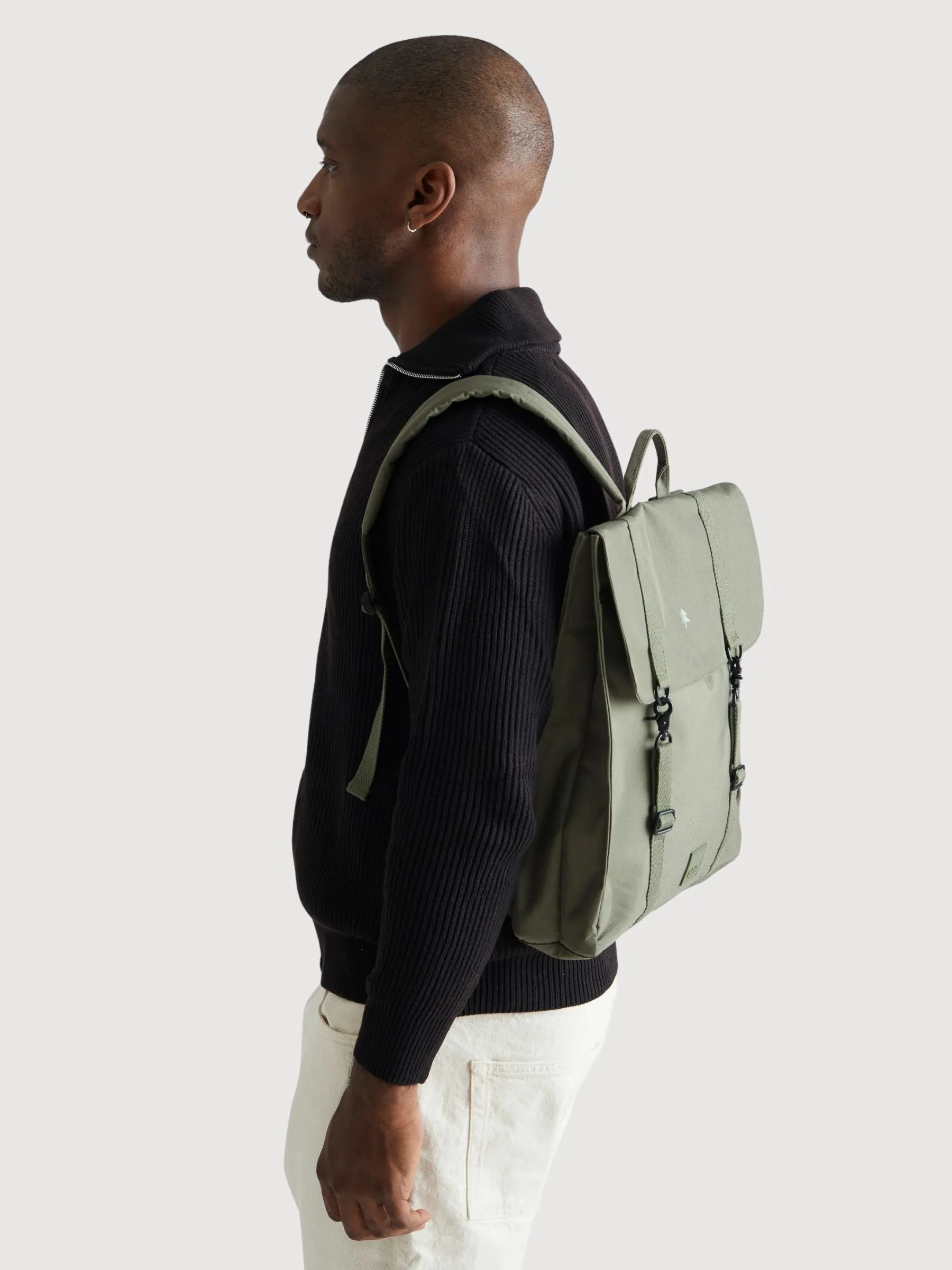 Handy Stripes Olive Backpack | Lefrik