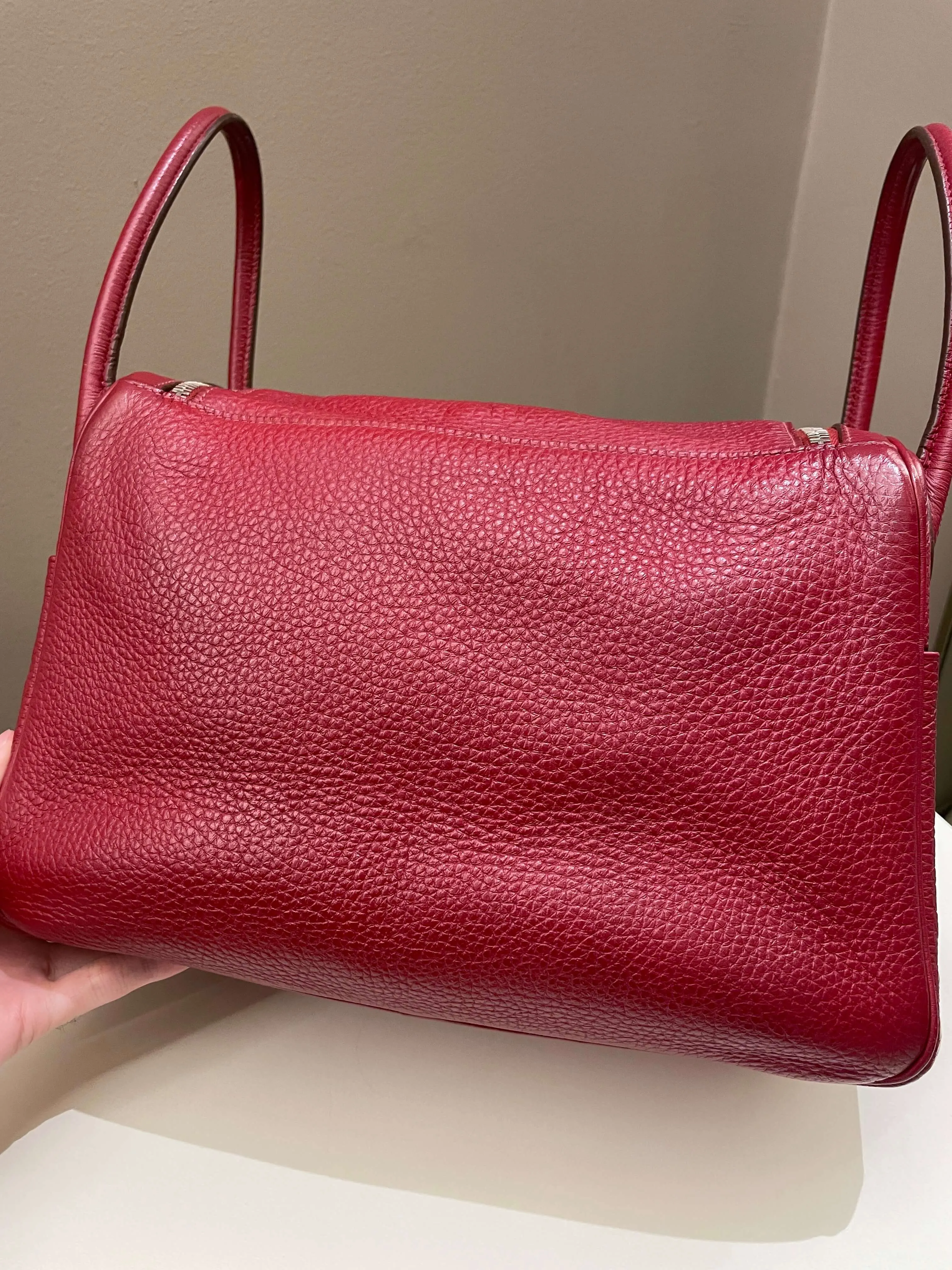 Hermes Lindy 30 Rouge Garance Clemence
