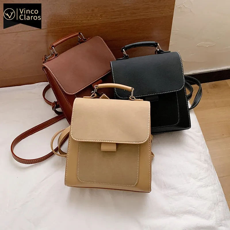 High Quality Leather Backpack Women Cute Mini Backpacks for Women Fashion Women's Backpack Luxury Small Designer Backbags Trend