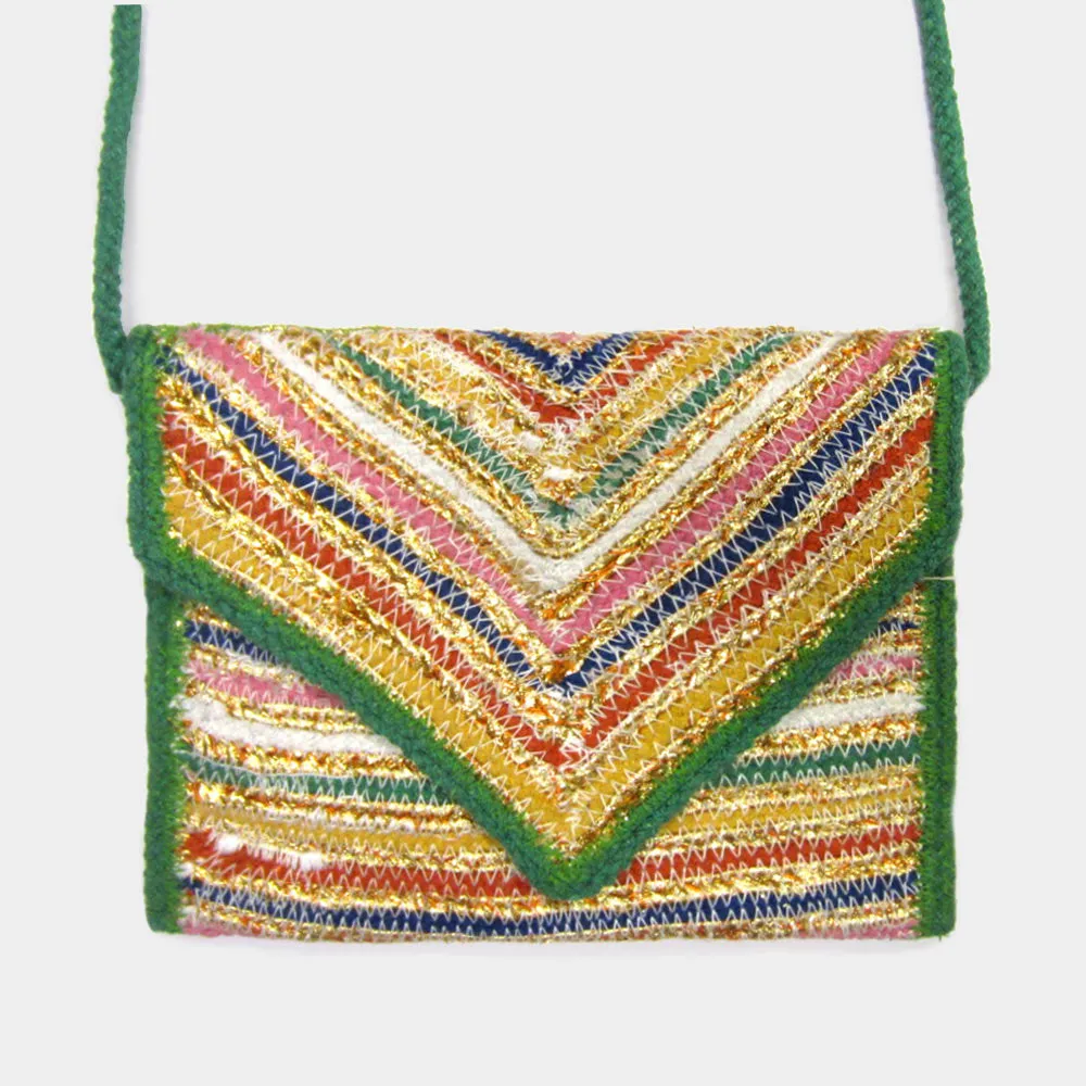 iLLASPARKZ Colorful Pattern Fabric Crossbody Bag