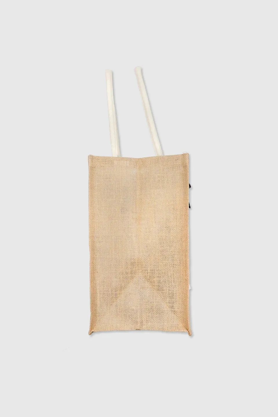 Jute Bag with Yukata Patchwork Detailings