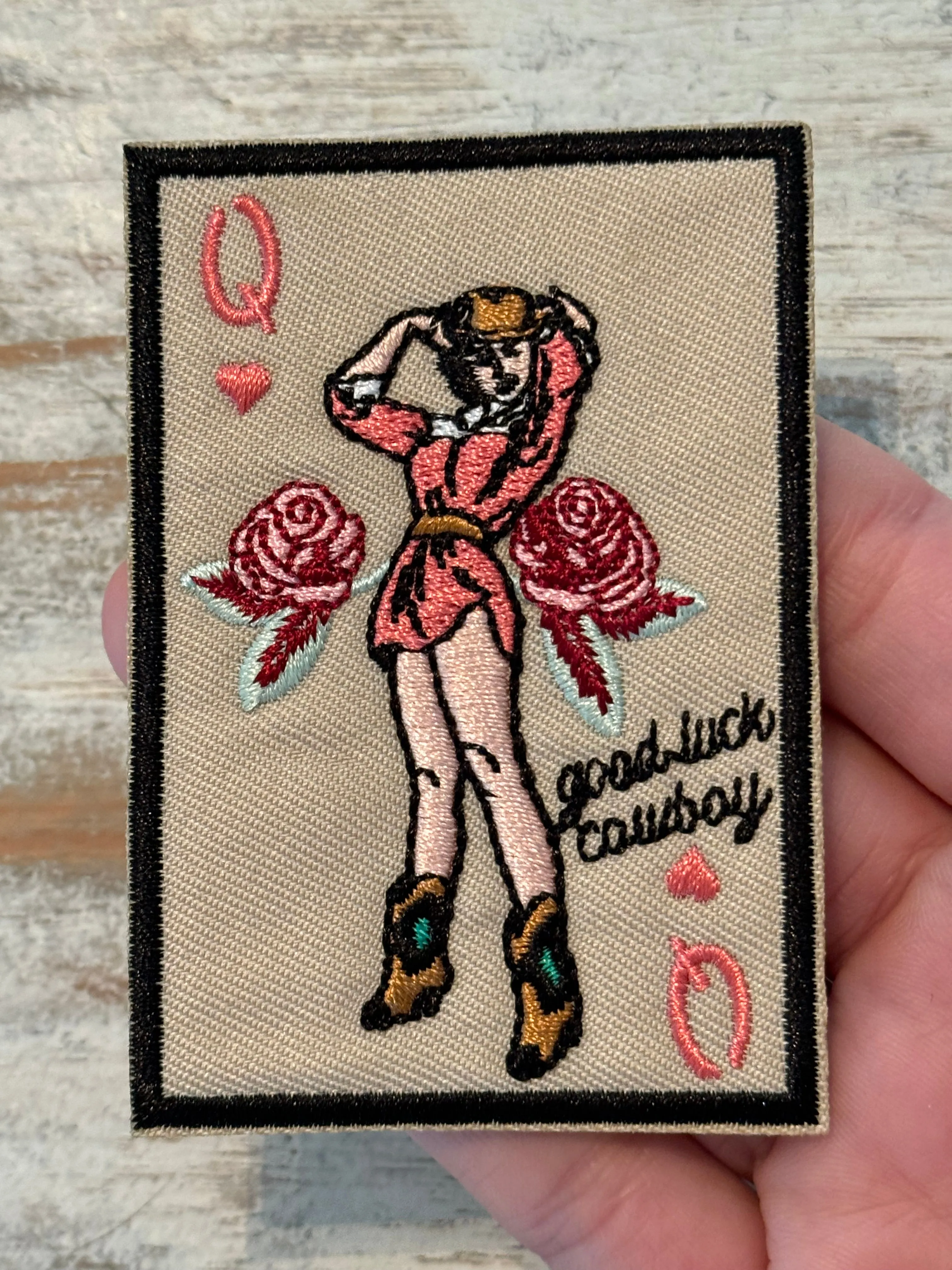 King George Playing Card Iron On Patch