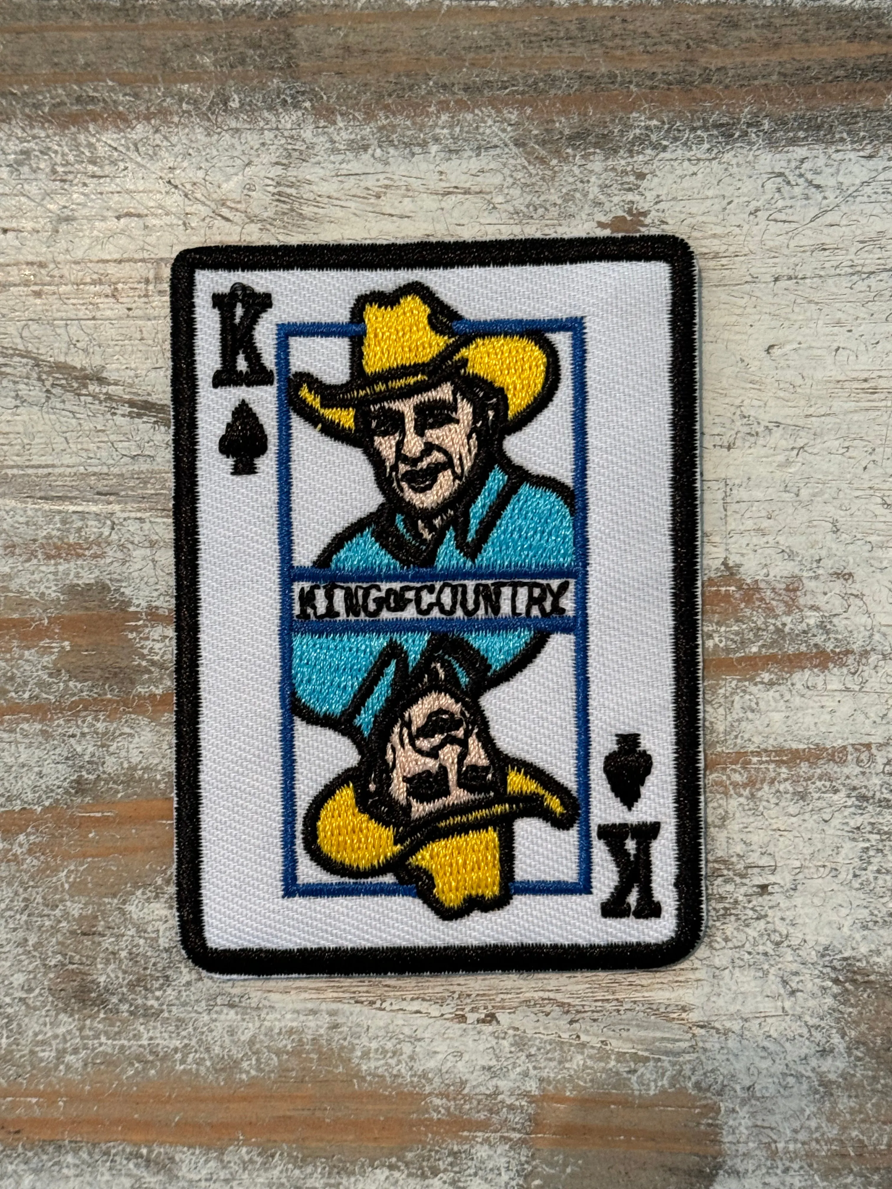 King George Playing Card Iron On Patch