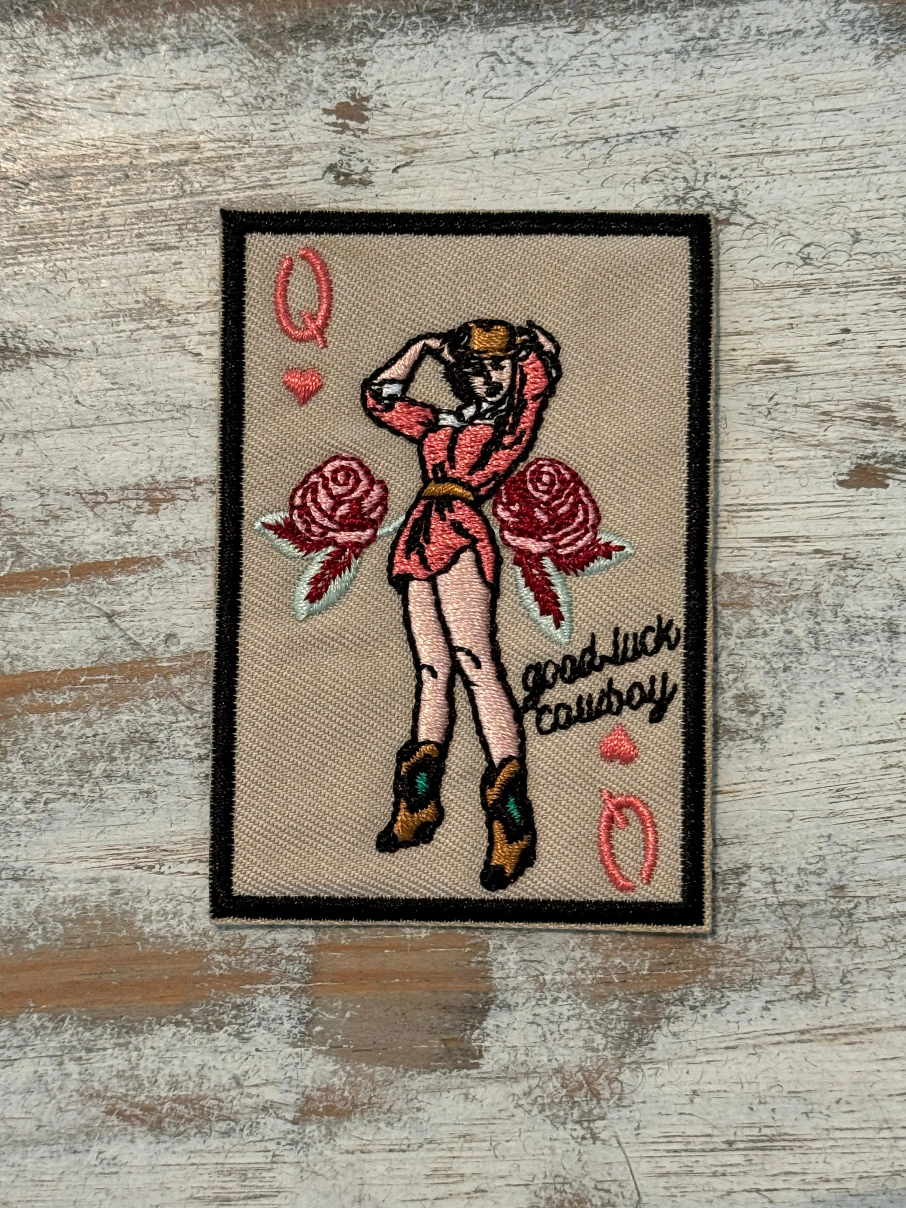 King George Playing Card Iron On Patch