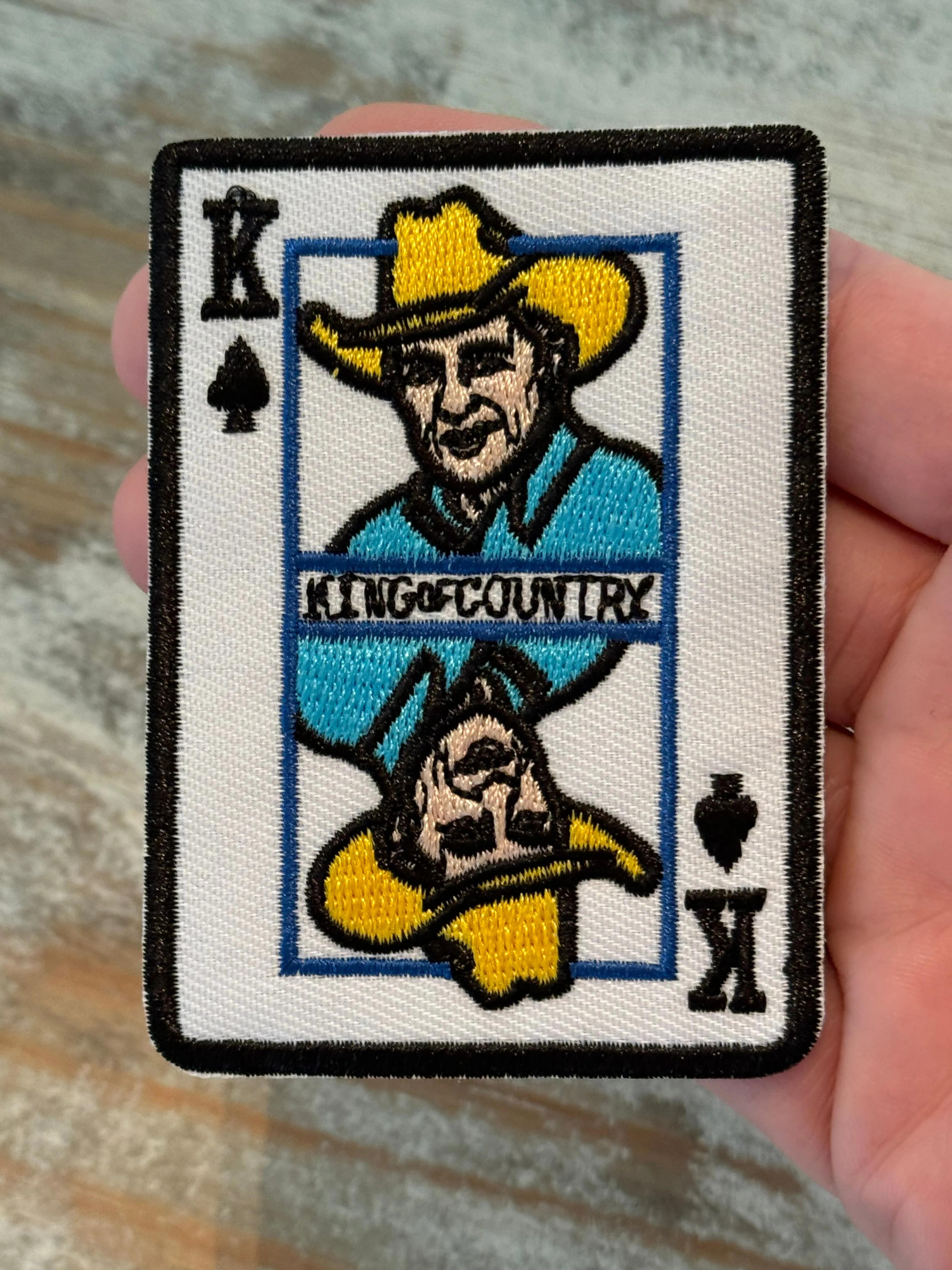 King George Playing Card Iron On Patch