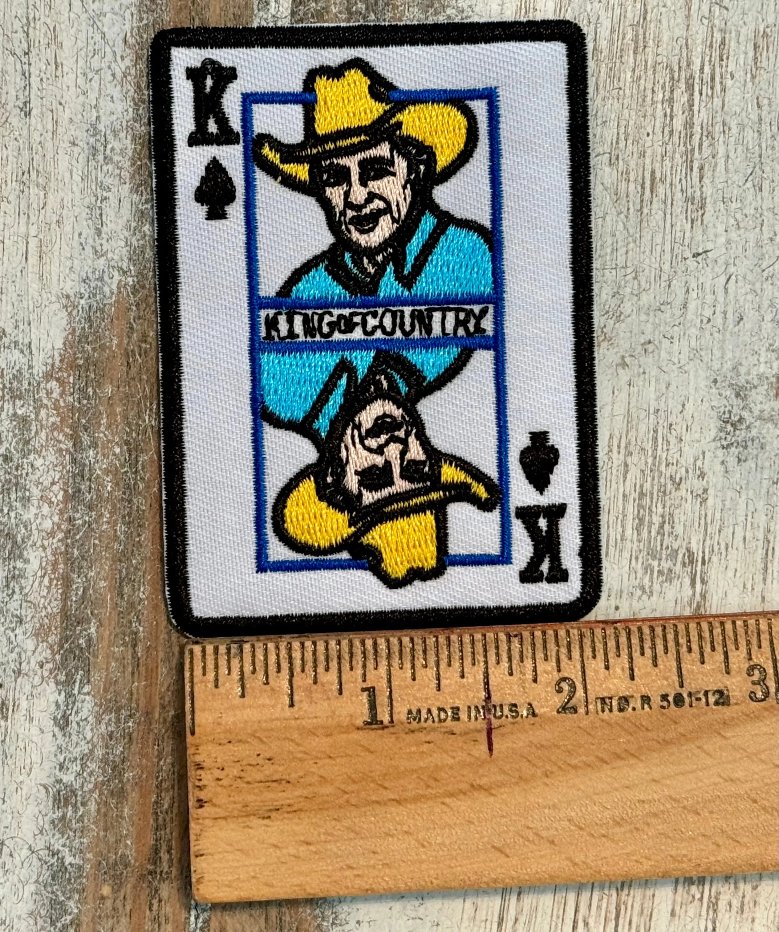 King George Playing Card Iron On Patch