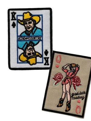 King George Playing Card Iron On Patch