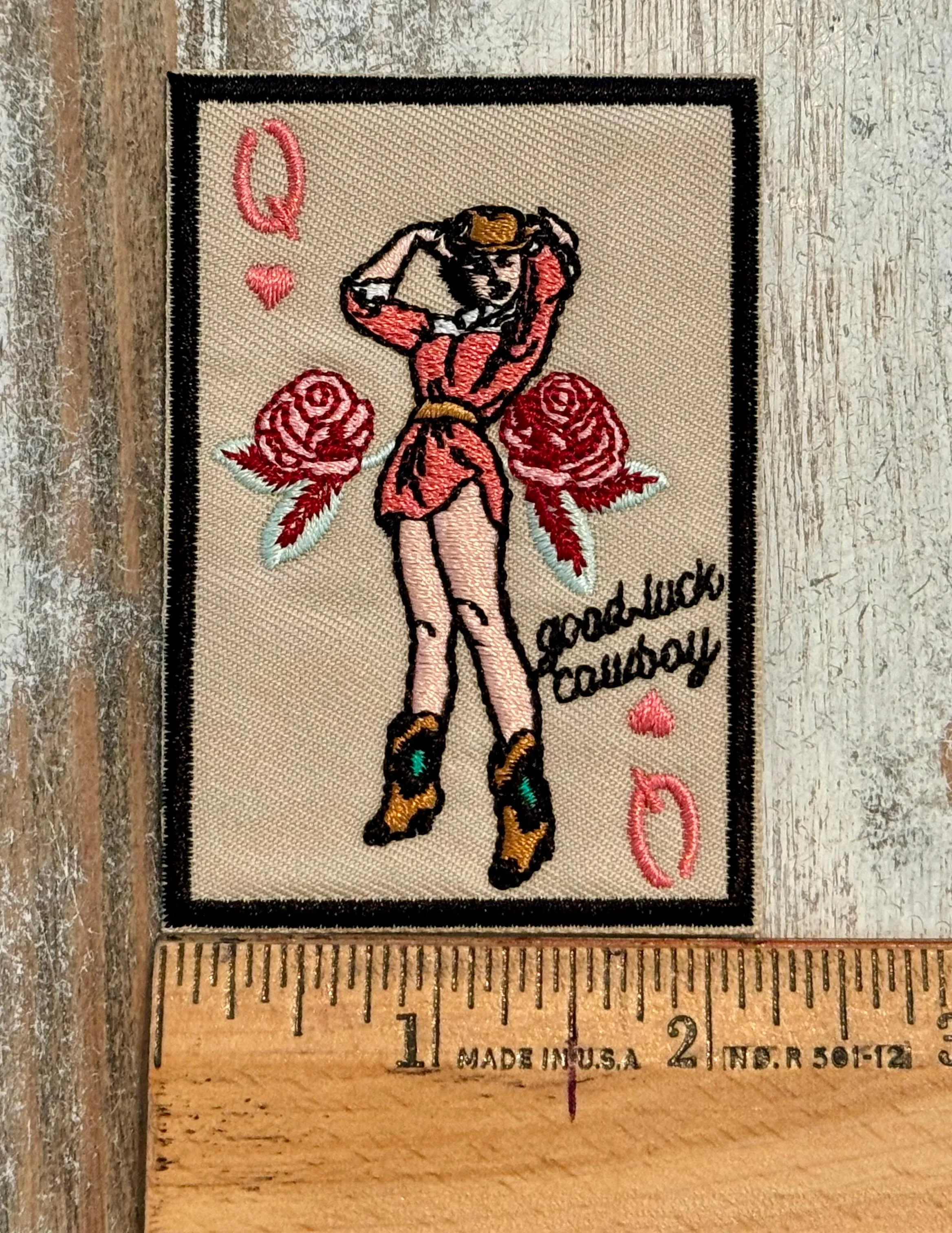 King George Playing Card Iron On Patch