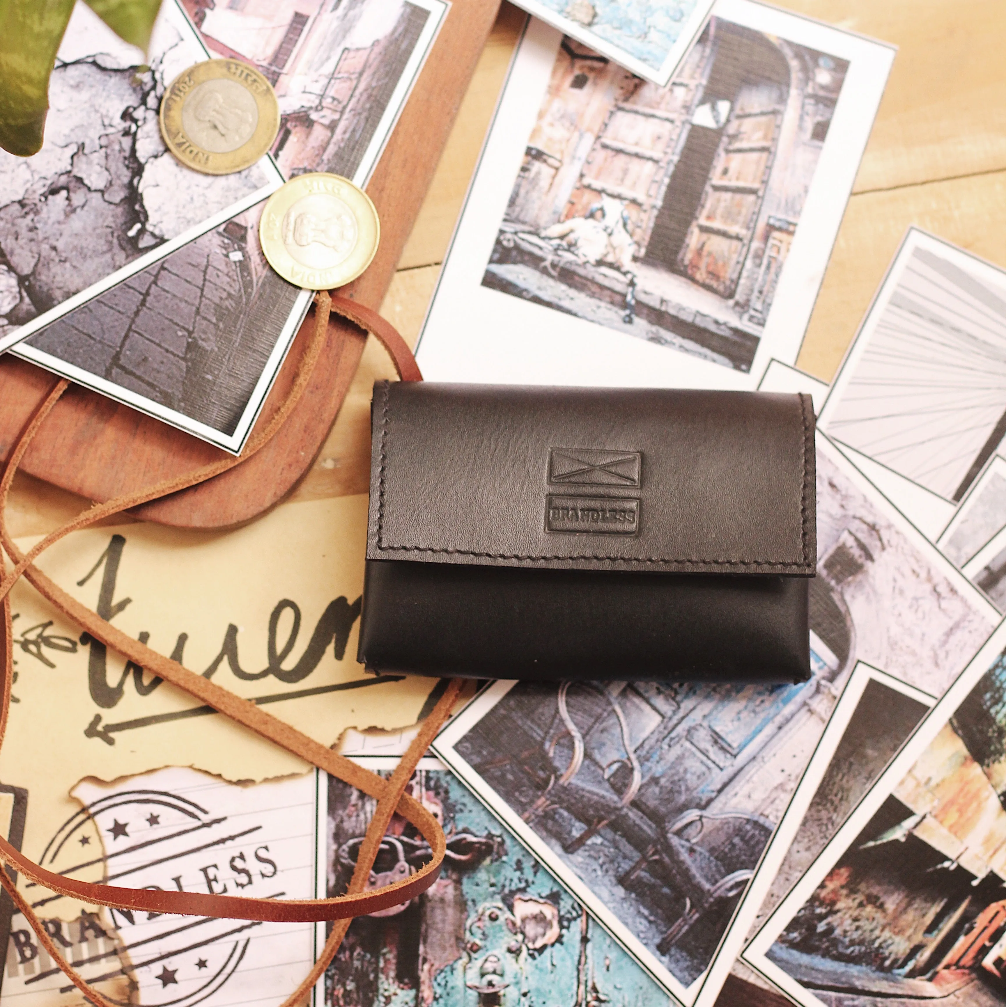 Leather Card Holder- Black