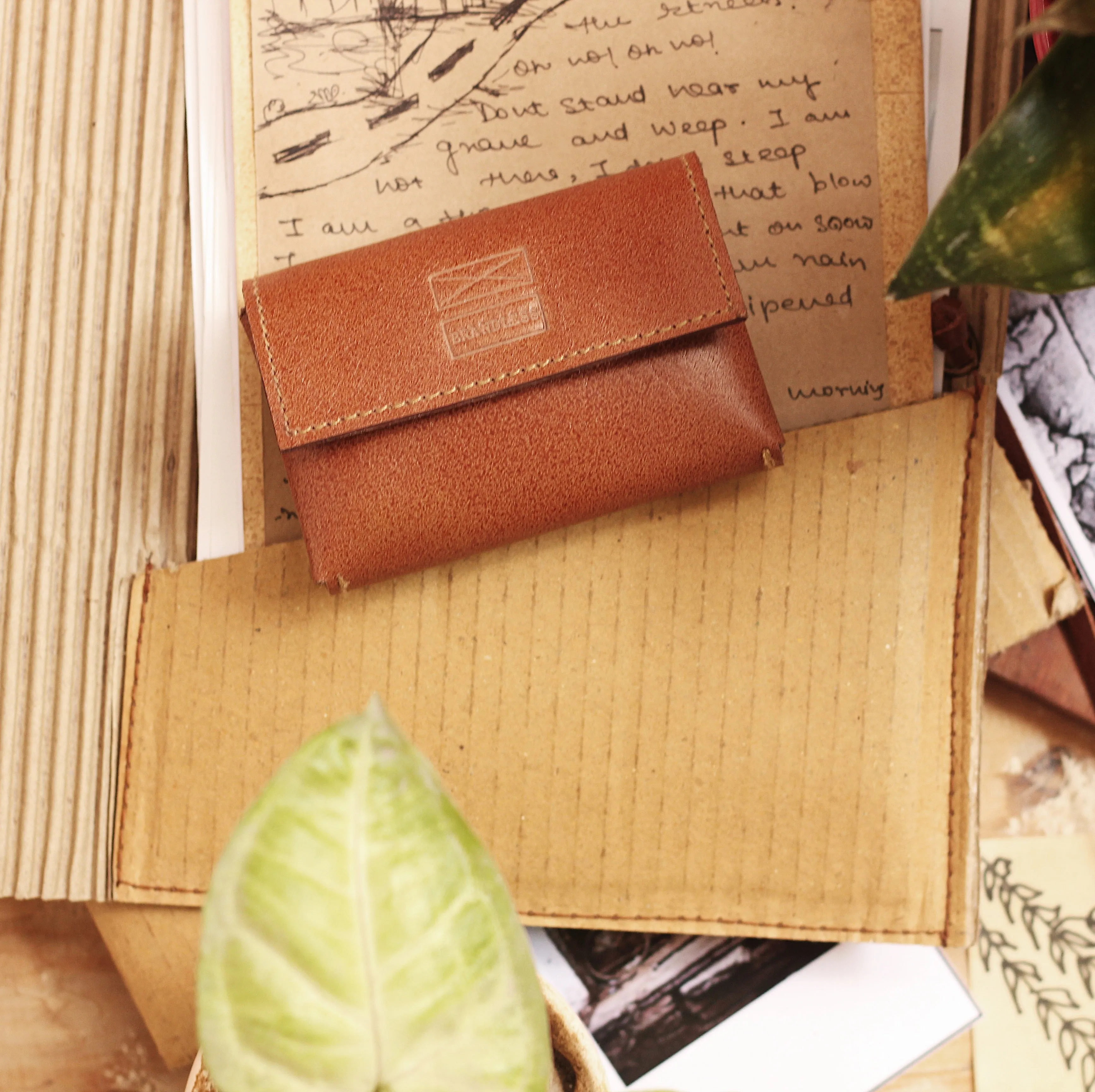 Leather Card Holder- Black