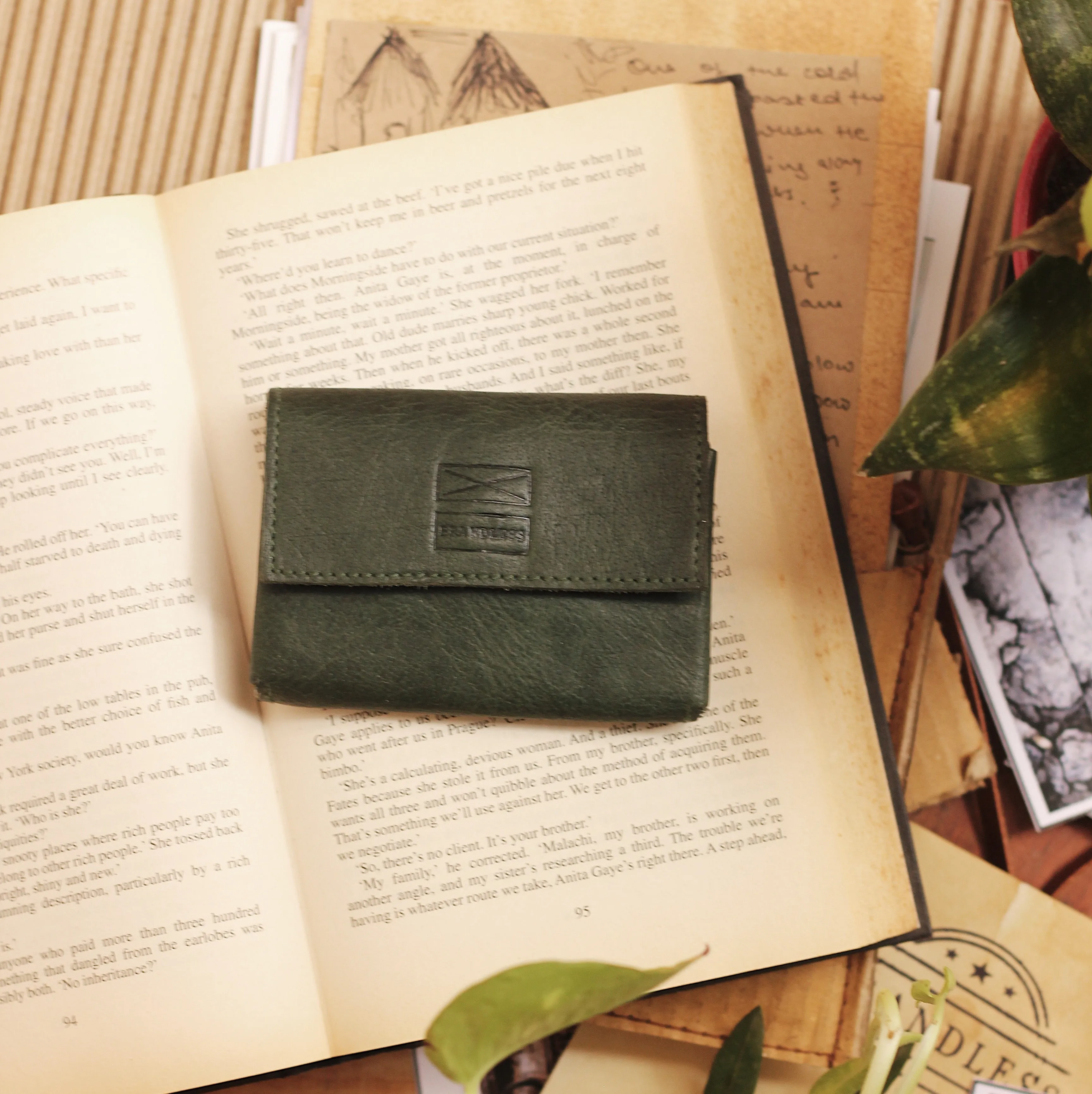 Leather Card Holder- Black