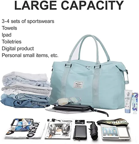 Light Blue Carry On Bag for Women with Wet Pocket, Travel, Leisure
