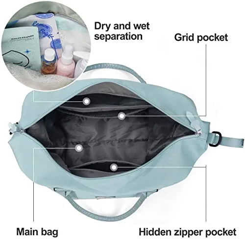 Light Blue Carry On Bag for Women with Wet Pocket, Travel, Leisure
