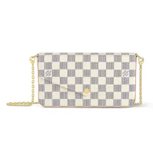 Louis Vuitton Felicie clutch, cream