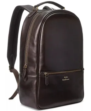 Men's leather backpack Polo Ralph Lauren, dark brown