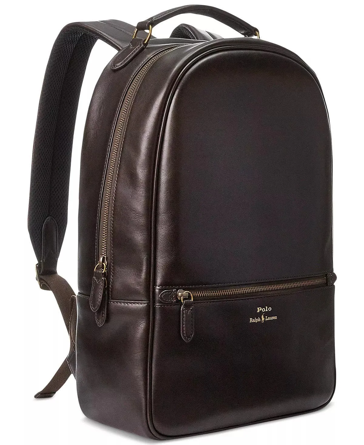 Men's leather backpack Polo Ralph Lauren, dark brown