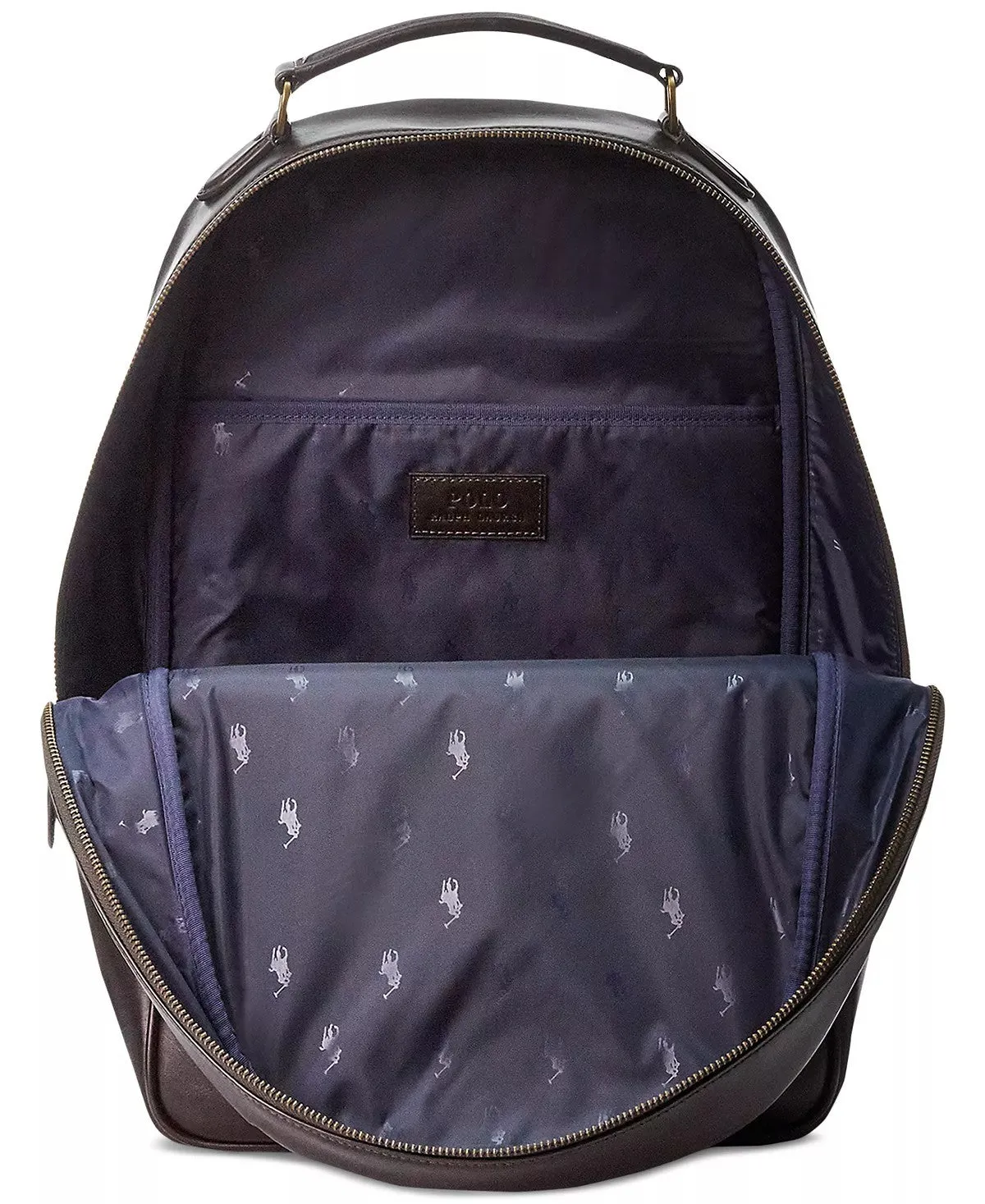 Men's leather backpack Polo Ralph Lauren, dark brown