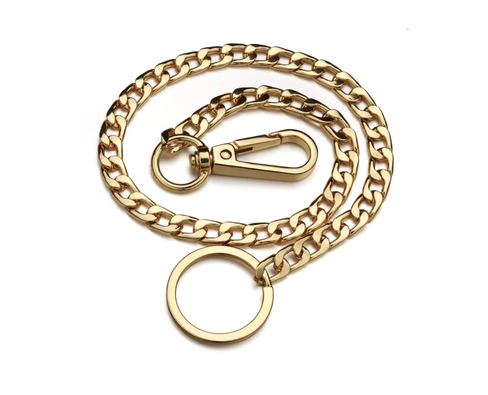 Metal Wallet Belt Chain - Gold