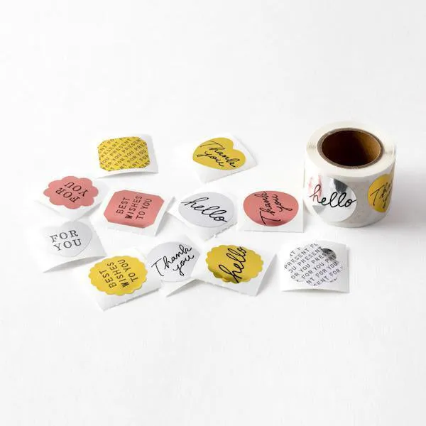 MIDORI Roll Sticker // Metallic Metal Message
