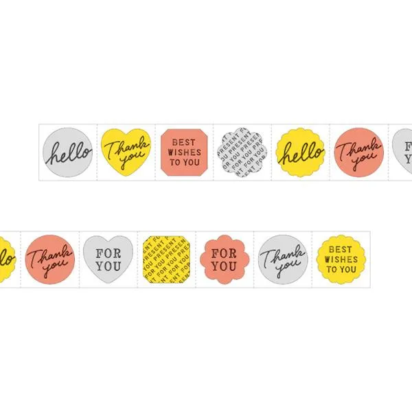 MIDORI Roll Sticker // Metallic Metal Message