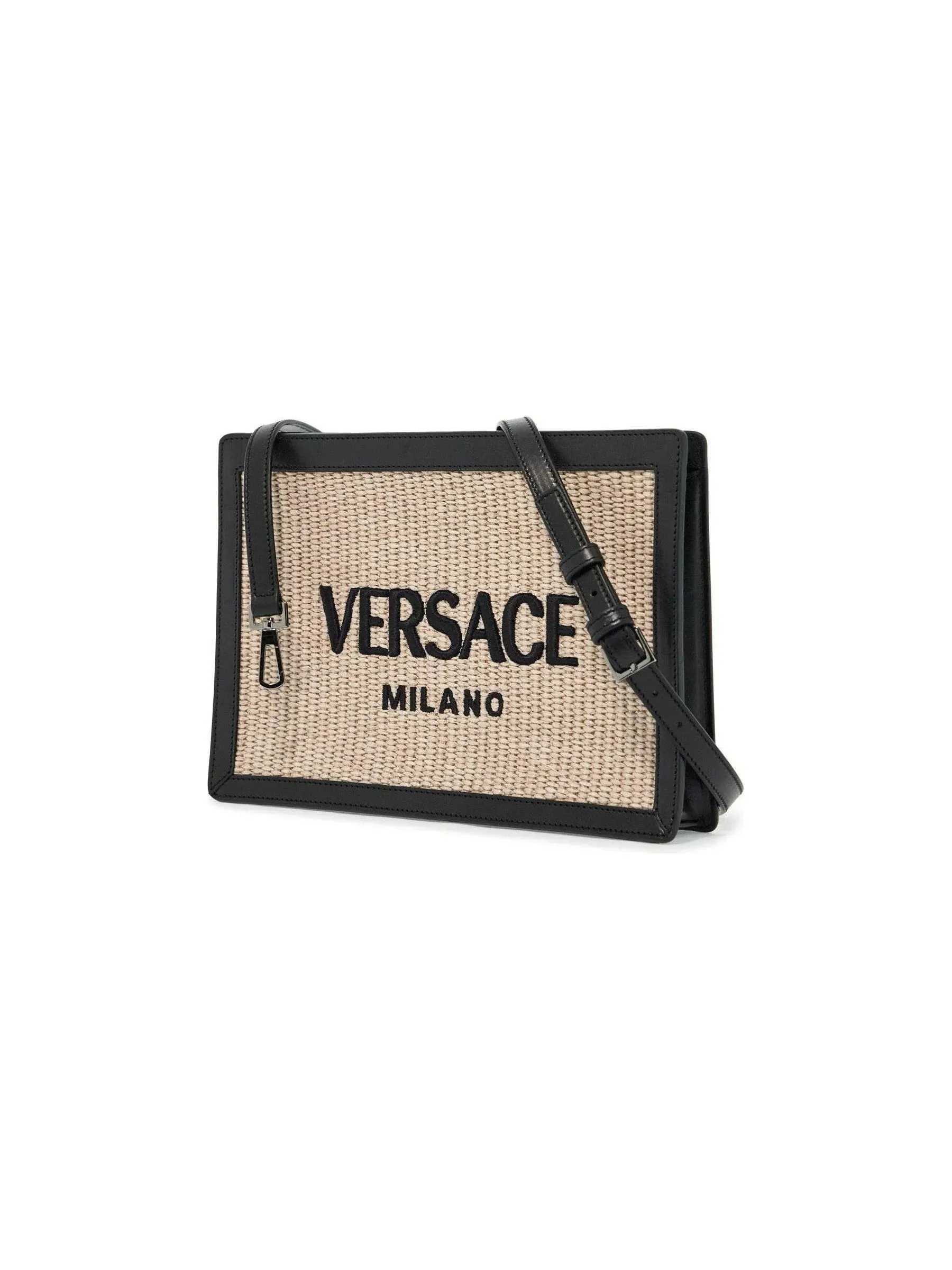 Milano Raffia Pouch Bag