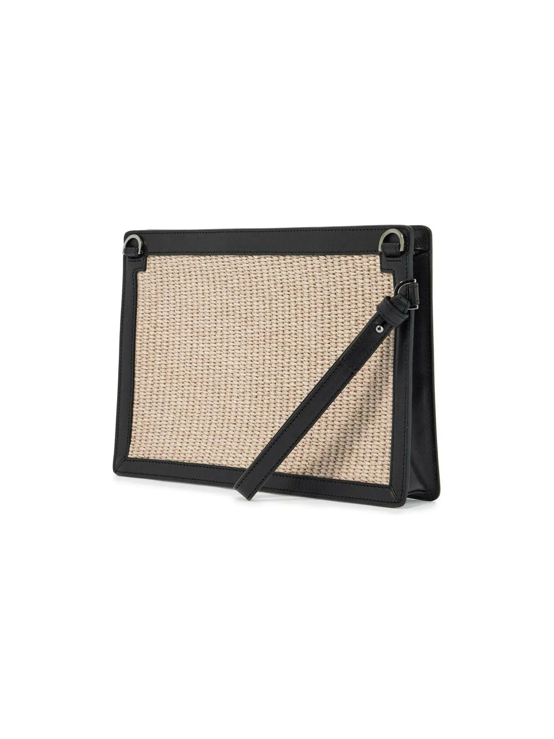 Milano Raffia Pouch Bag