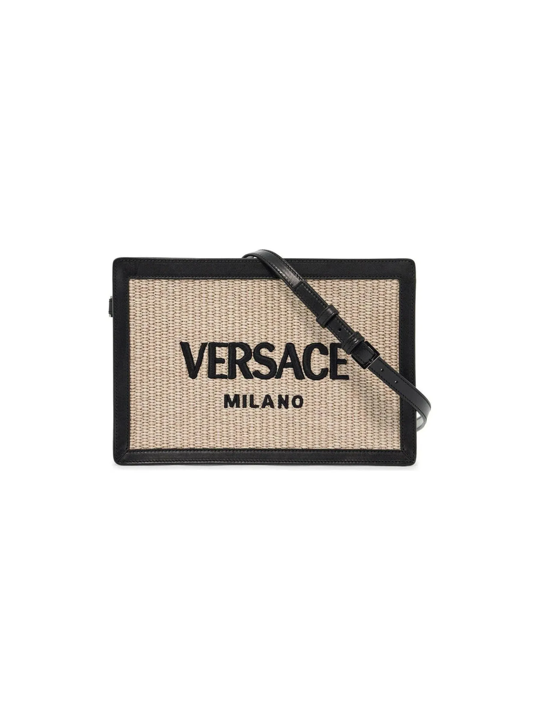 Milano Raffia Pouch Bag