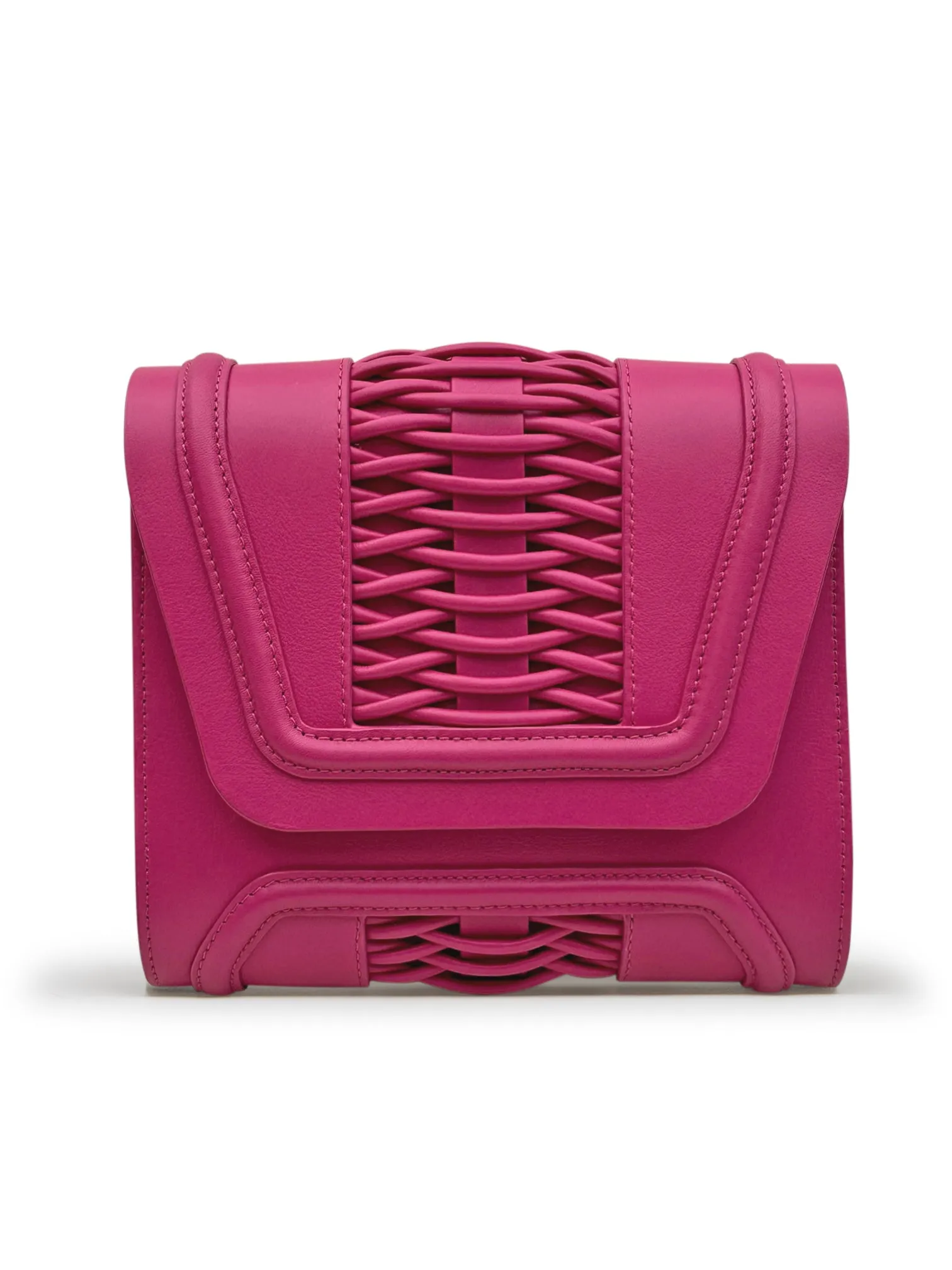 Mini Giovanna Braided Bag - Fuchsia