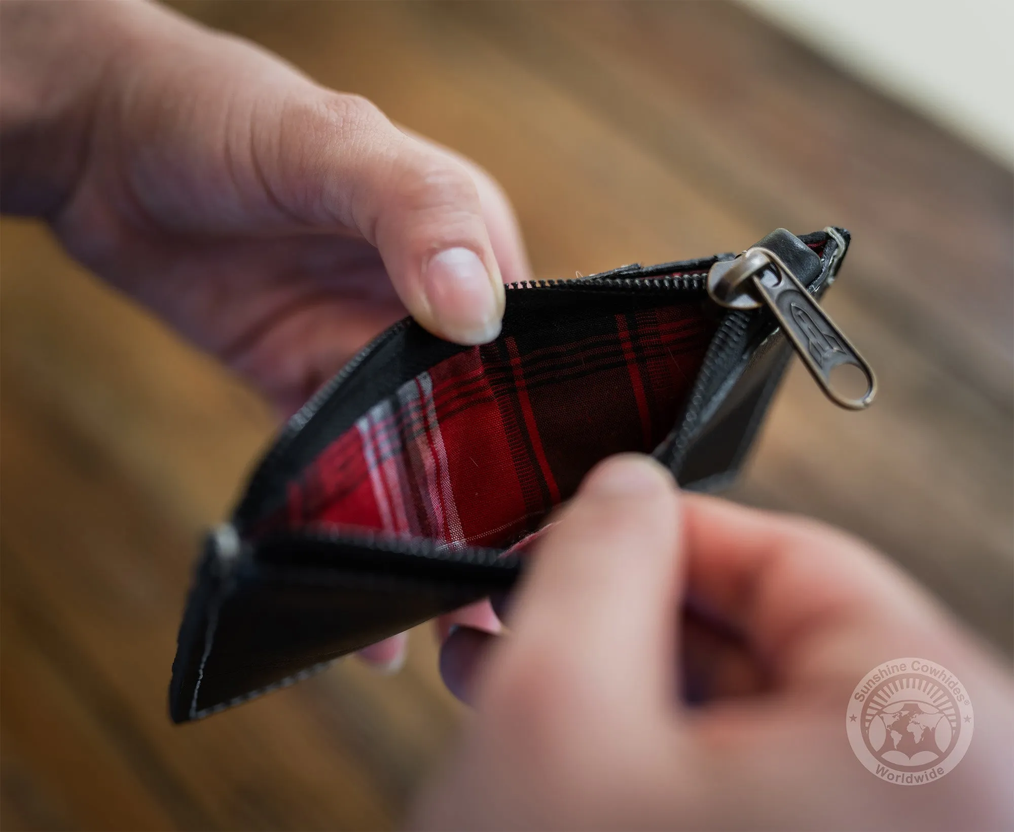 Natural Cowhide Leather Card Holder