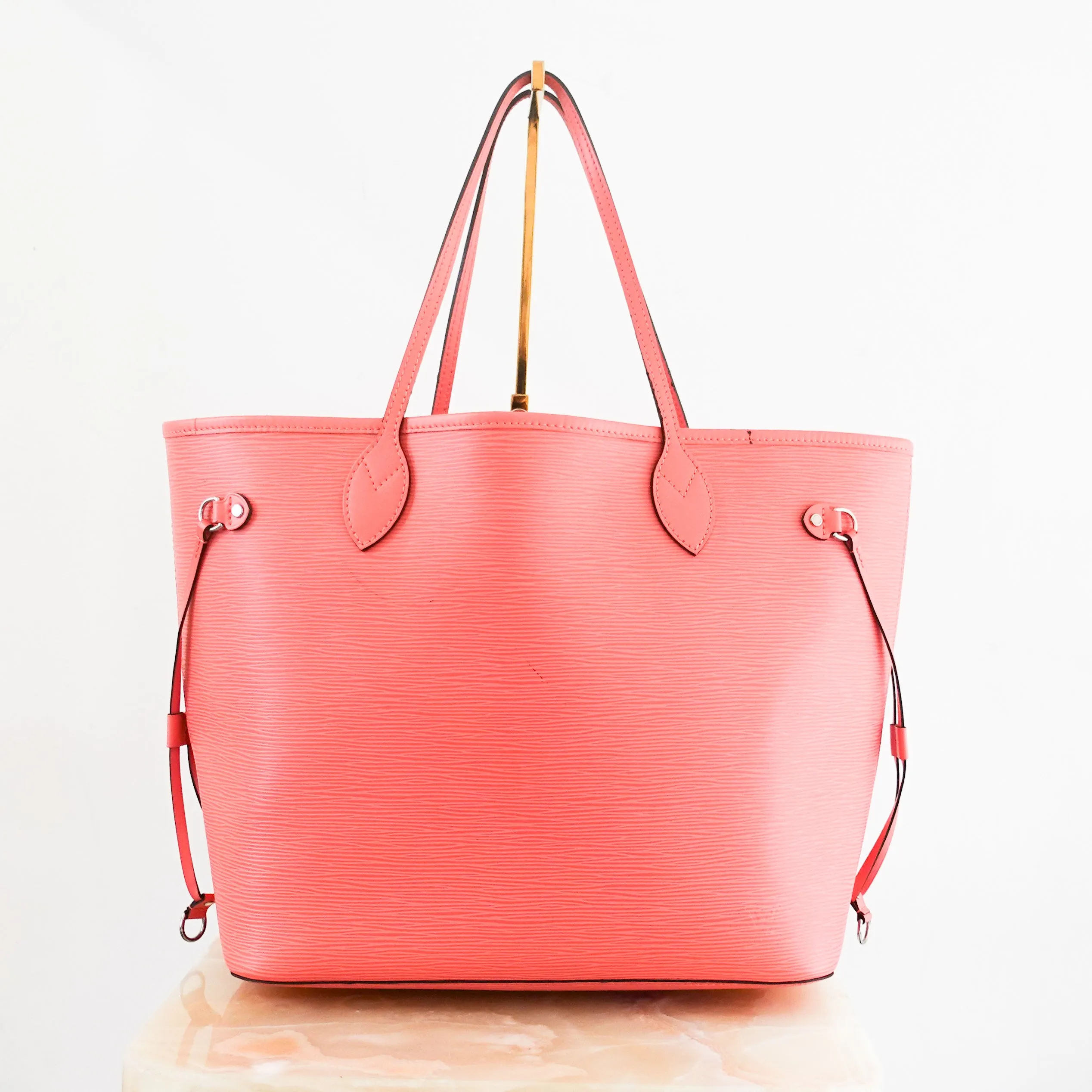 Neverfull Pink Leather Tote Bag RRP £1.4k