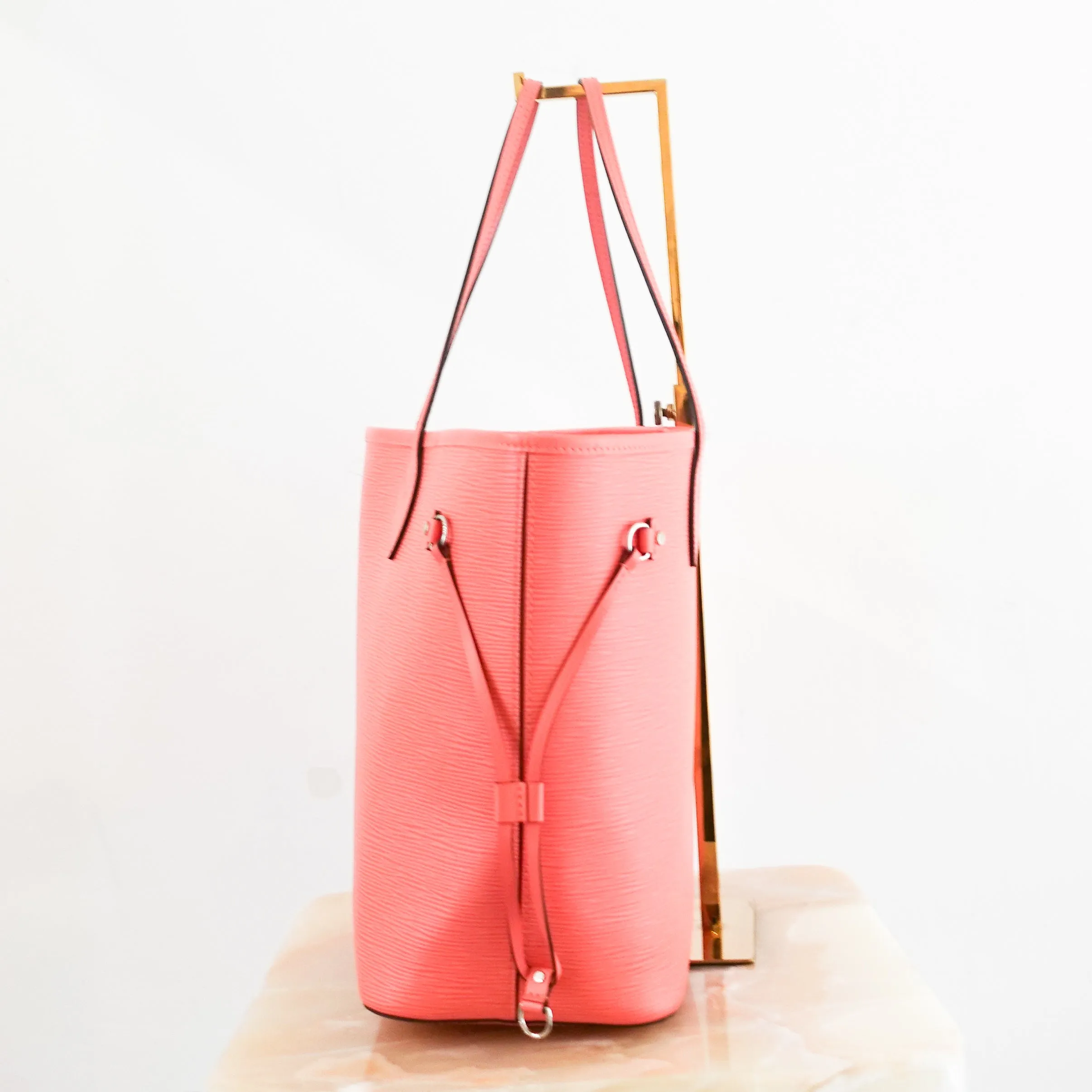Neverfull Pink Leather Tote Bag RRP £1.4k