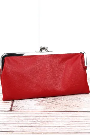NGIL Twice as Nice Clutch Wallet in Red